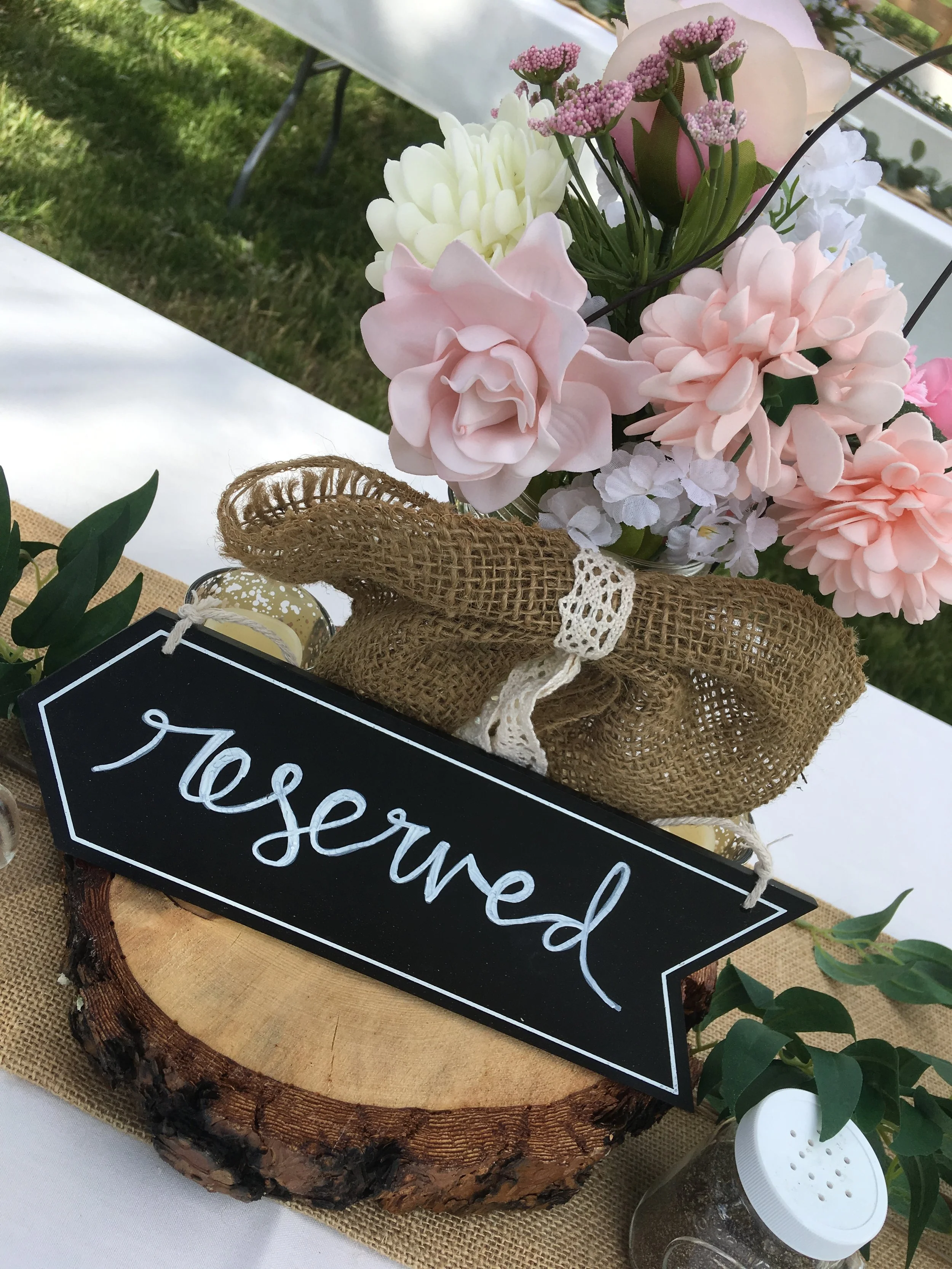 Reserved wedding decor chalkboard signs