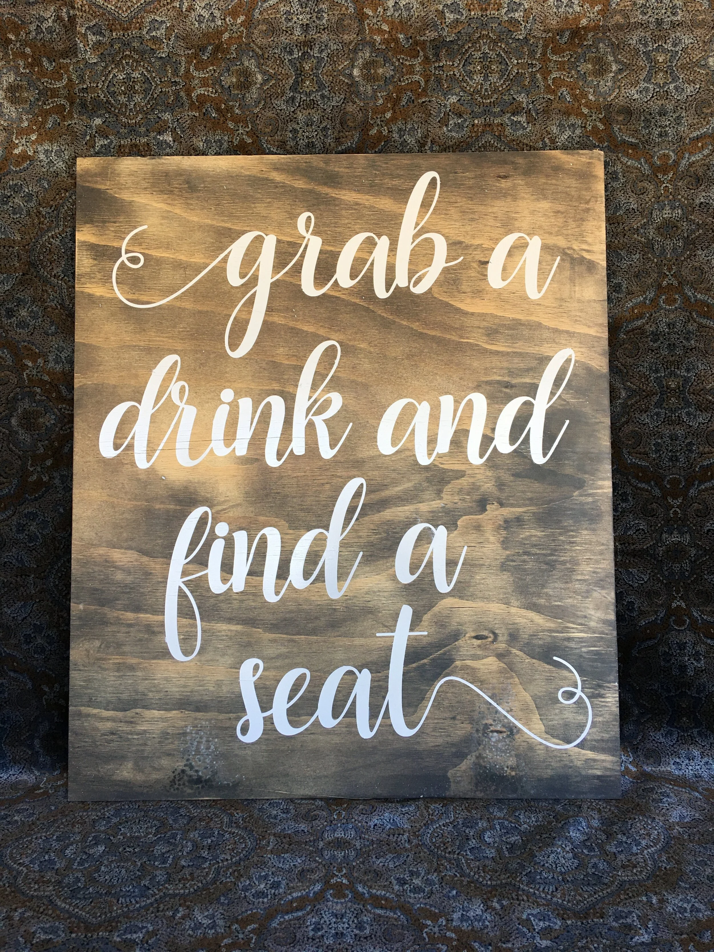 Grab a drink and find a seat     Sign