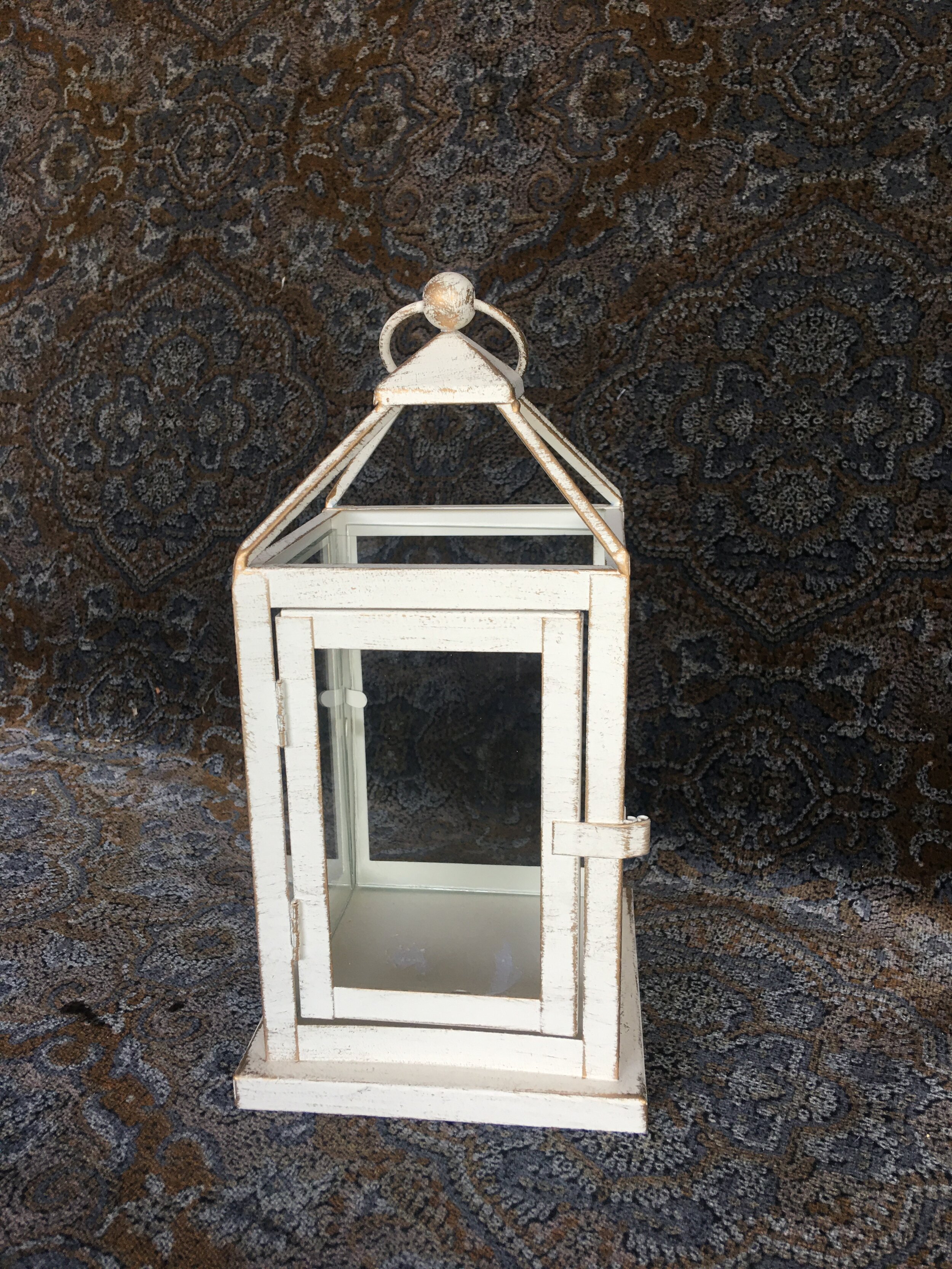 Modern small distressed lantern 
