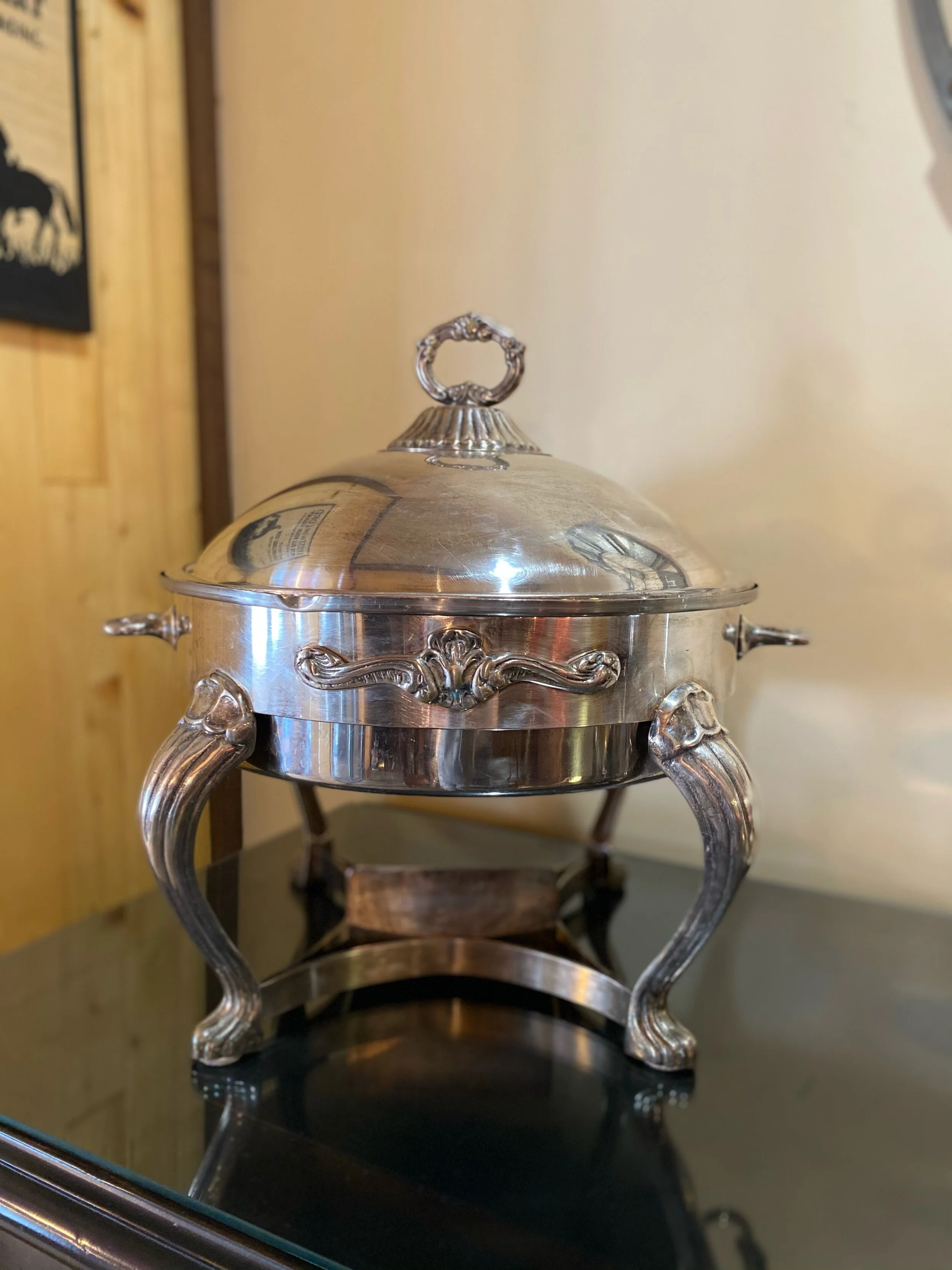 1 count Sterling silver chafing dish 12" diameter