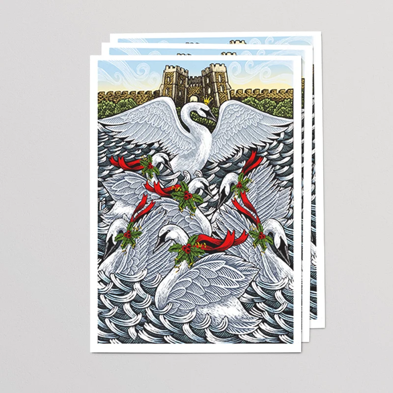 Seven Swans A Swimming 5x7 Cards