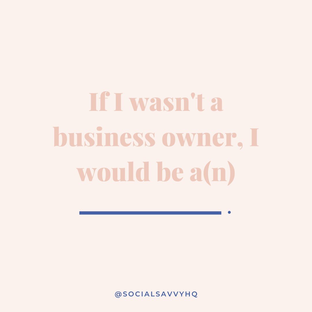 If you weren't a business owner, what would you be?⠀⠀⠀⠀⠀⠀⠀⠀⠀
⠀⠀⠀⠀⠀⠀⠀⠀⠀
Fun fact: I used to work in marketing &amp; PR, not too far from the social media business I run now! But, if I wasn't the CEO of Social Savvy, I would probably be an interior des