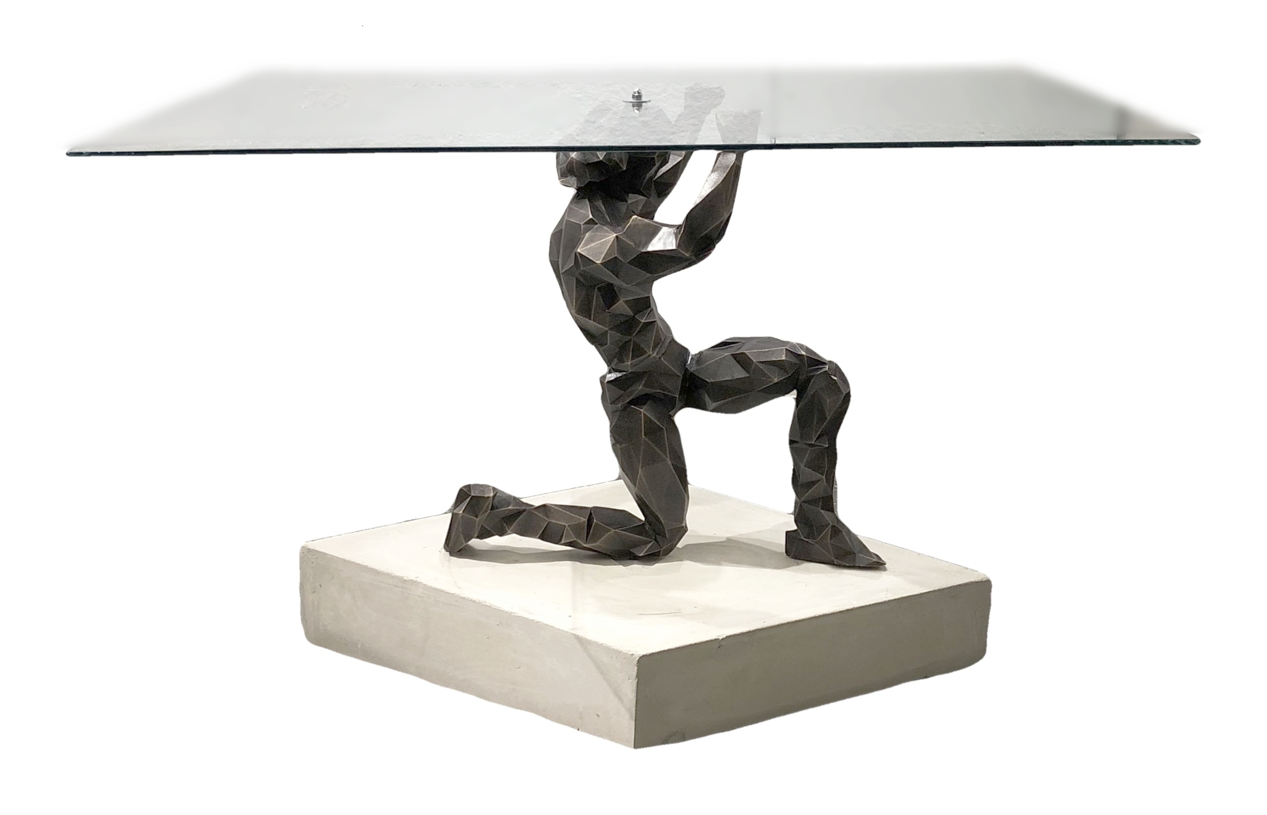 Bronze + Concrete + Tempered Glass