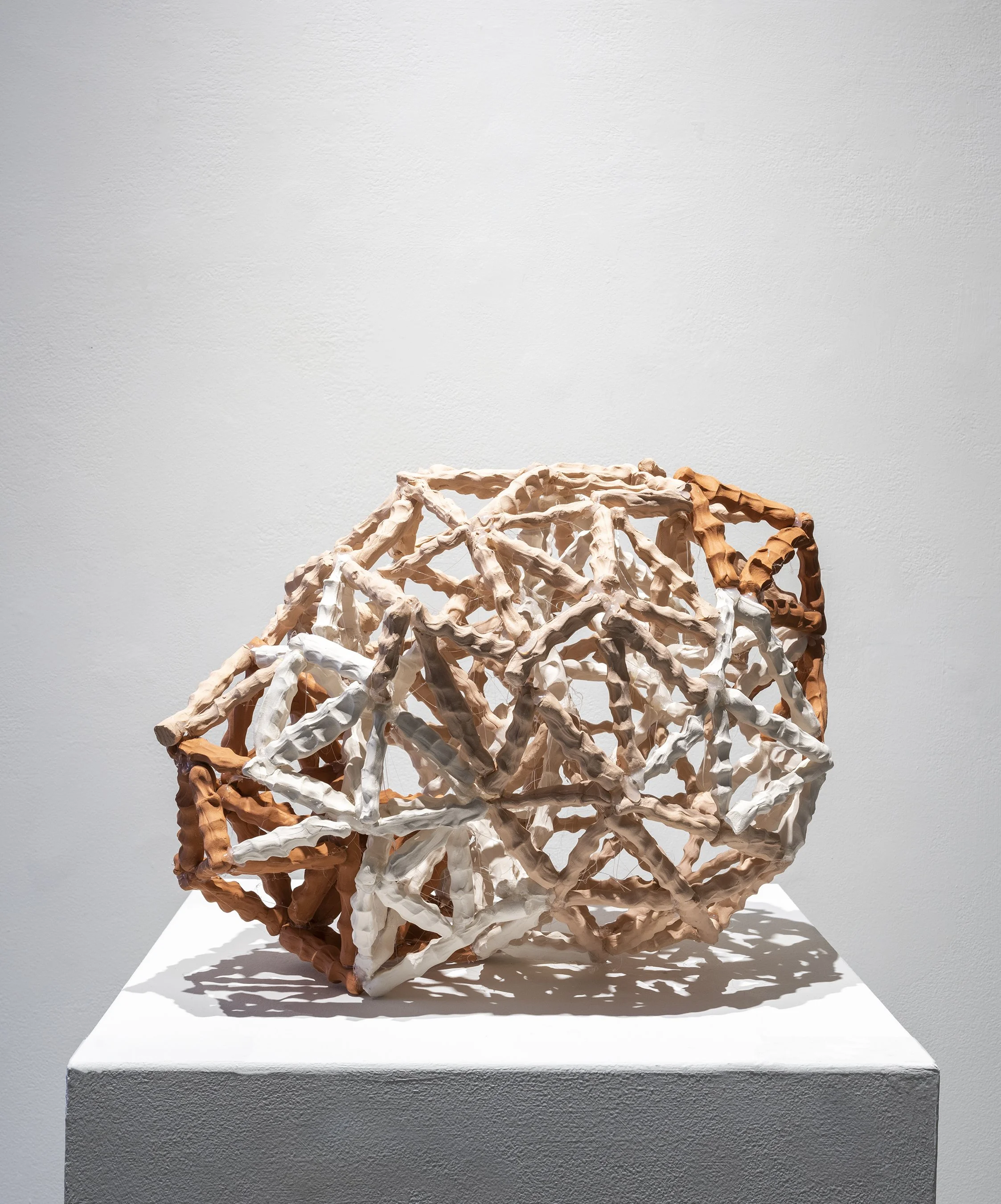      SLEEPING MUSE, SLEEPING TORSK — ASEMIC CONSTRUCTION    &nbsp;&nbsp;&nbsp;Porcelain, stoneware, earthenware, hot glue. 13” x 19” x 13”, 2021     