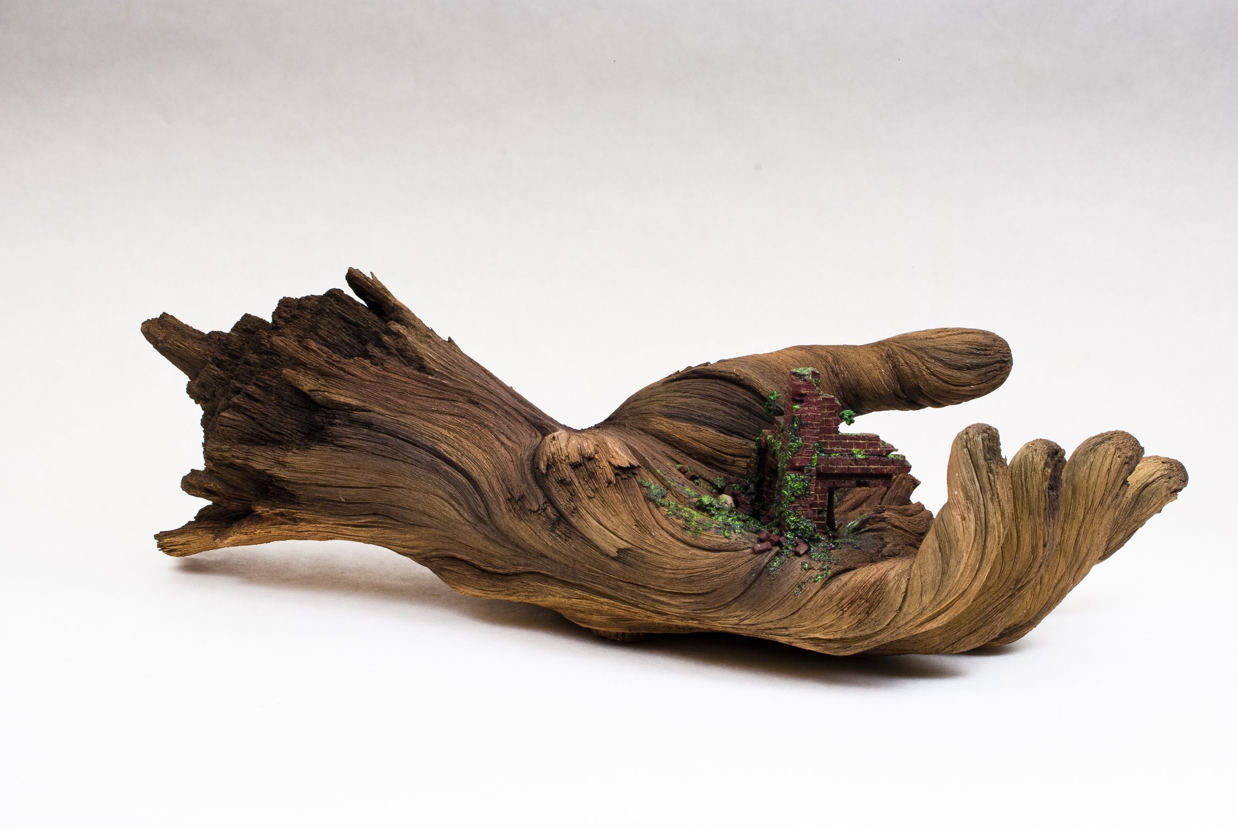     BFA,  C. White —  Cycles&nbsp;       Ceramic, Paint. 8" x 20" x 6", 2012&nbsp;     