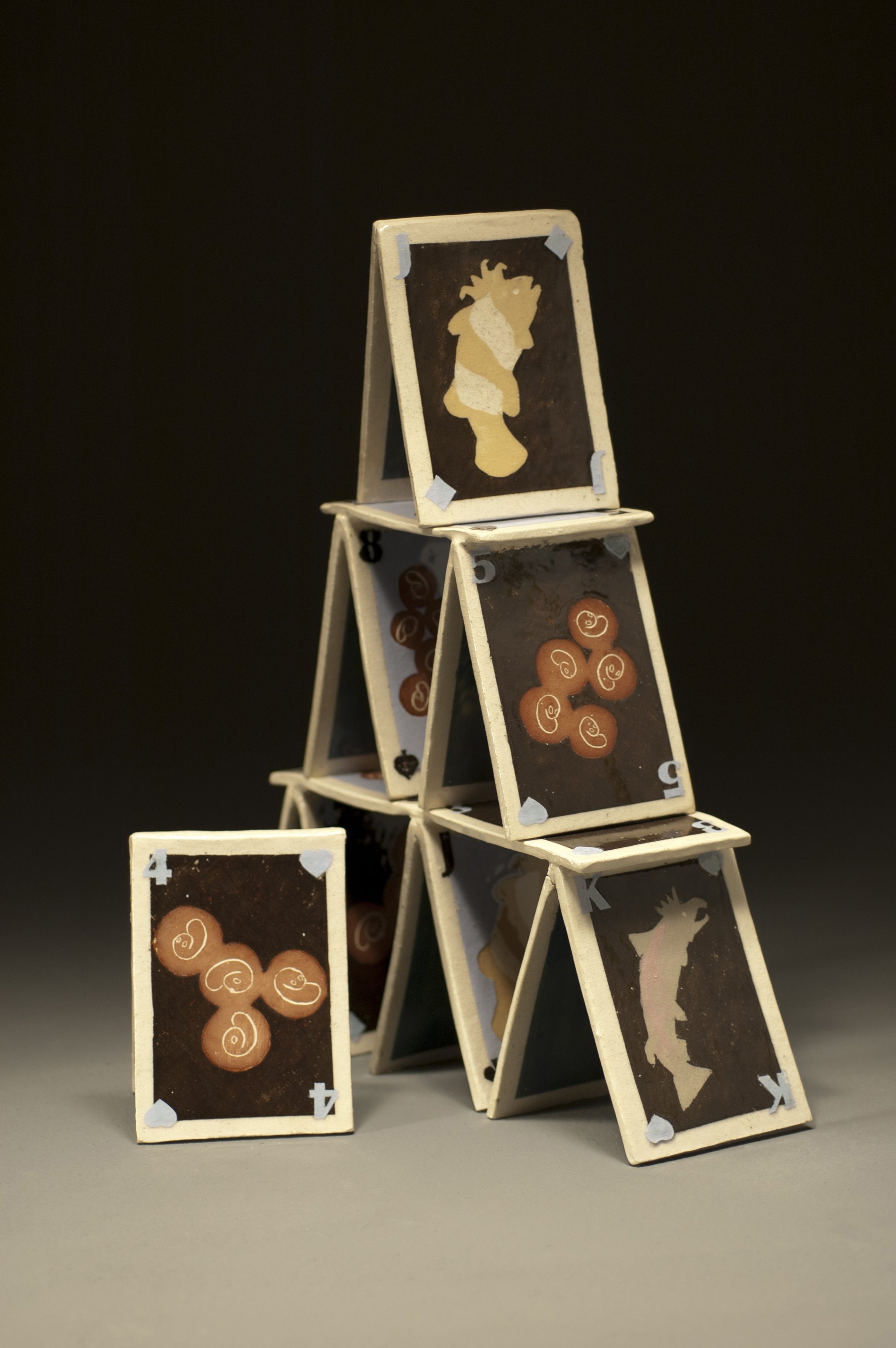     Introductory Ceramics,  Slab Project ‍  —  ‍  Trompe - l'oeil&nbsp;       Stoneware. 15" x 3.5" x 12", 2011&nbsp;     