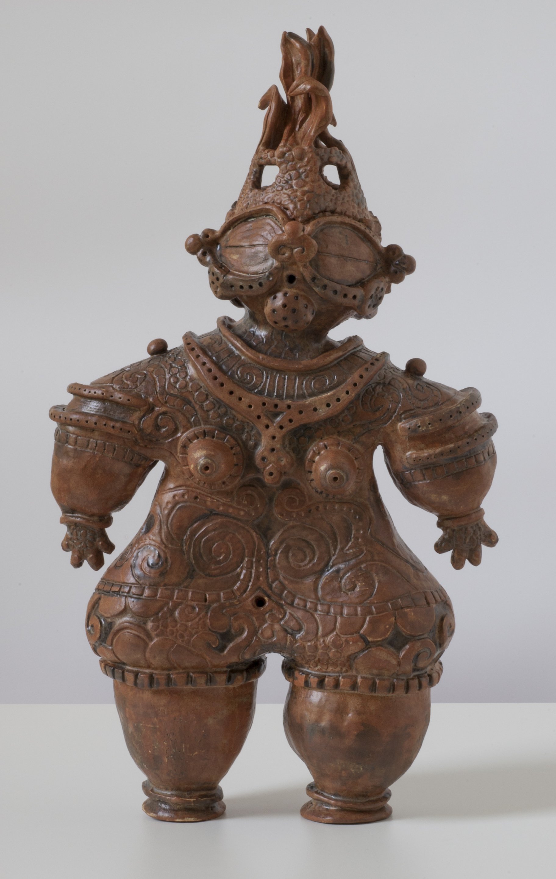     Introductory Ceramics,  Historical Project‍ ‍—  Dogū&nbsp;       Stoneware. 20" x 11" x 6", 2013&nbsp;     