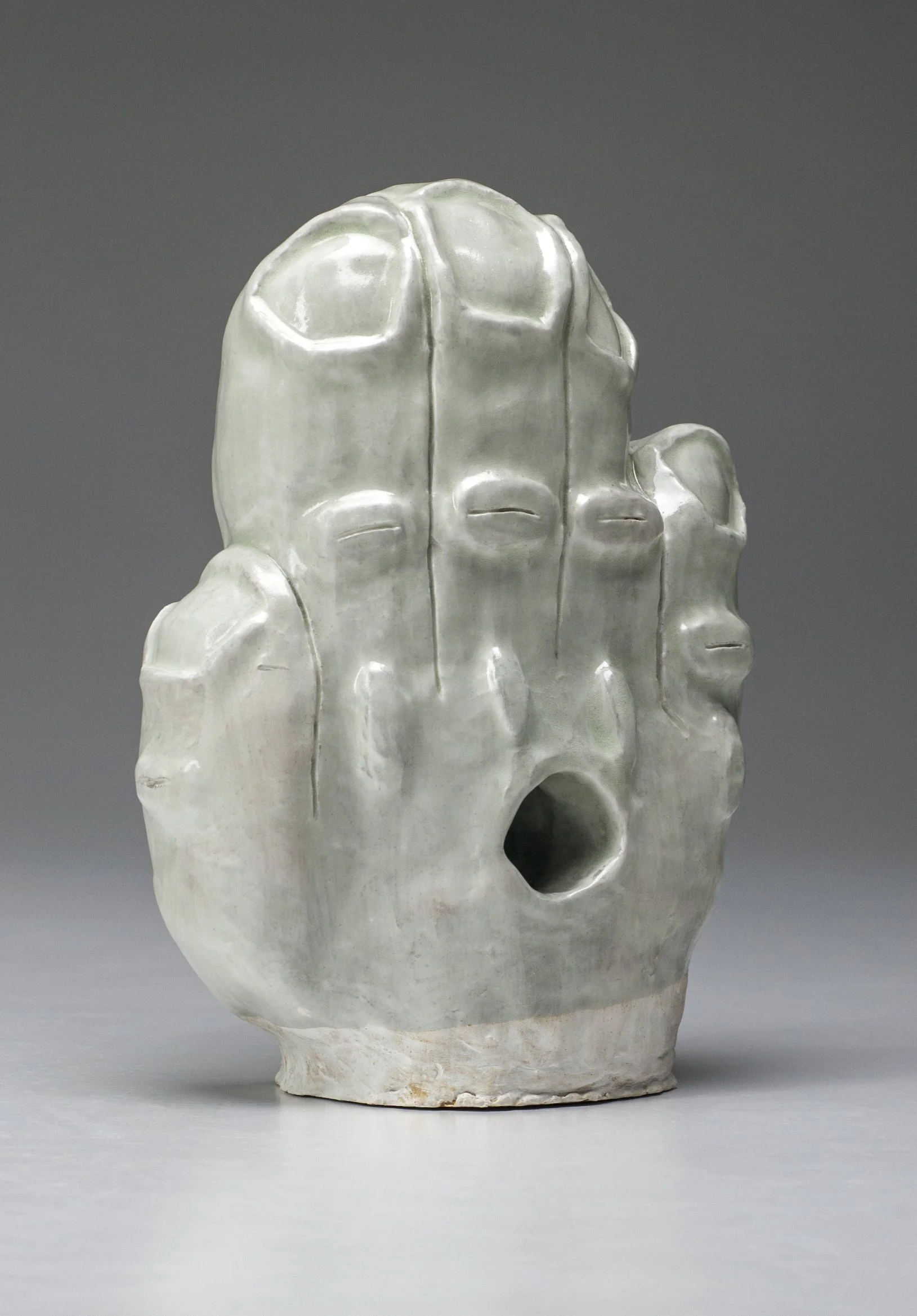     Introduction to High Fire Ceramics,&nbsp; &nbsp; Coil Building Project   — "Don't shoot! "&nbsp;     Ceramic. 13" x 9" x 4", 2018&nbsp;         