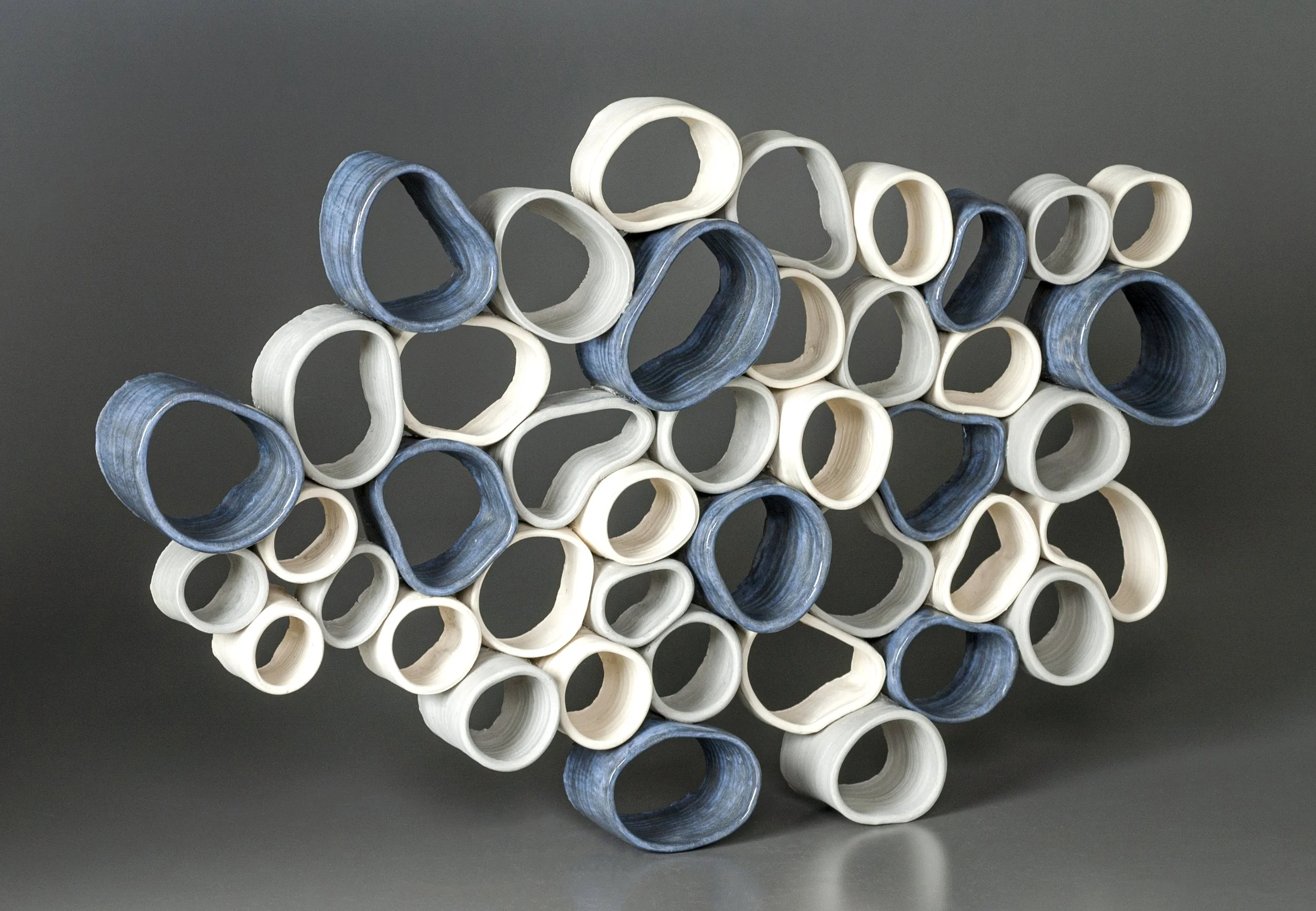     BFA Seminar Laboratory Special Projects,&nbsp; Thrown Project ‍  —  ‍  Standing Bubble Screen       Ceramic. 19" x 28" x 3", 2018&nbsp;     