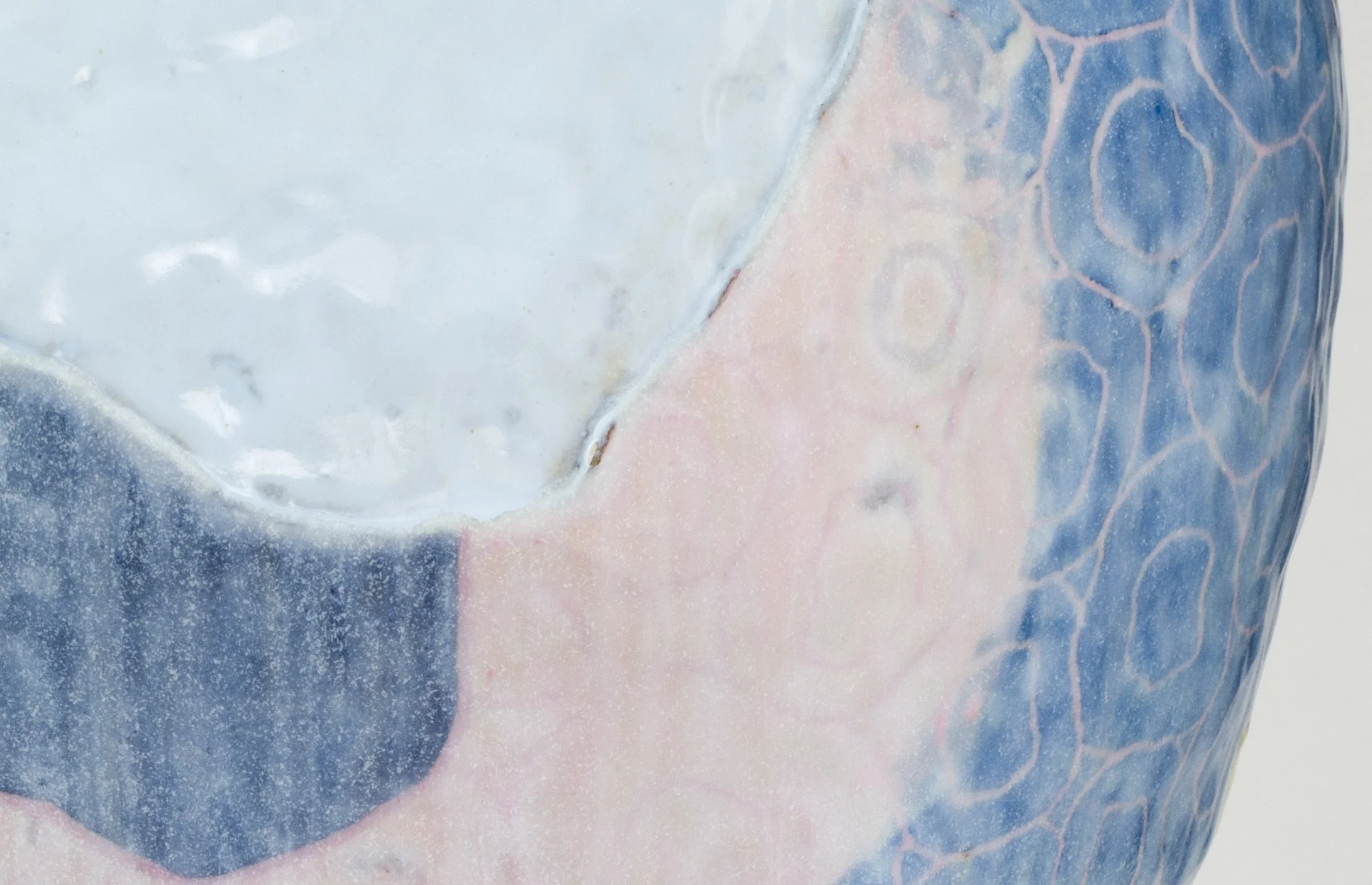    [TOP]       WE ARE (LEGION) or DREAMING OF COOLER TIMES — OBSERVER      [BOTTOM]       DETAIL OF VISIOR AND SURFACE INLAY OF WE ARE (LEGION) or DREAMING OF COOLER TIMES — OBSERVER    &nbsp;&nbsp;&nbsp;Stoneware, Polychrome Inlay Slip, Engobe, and 