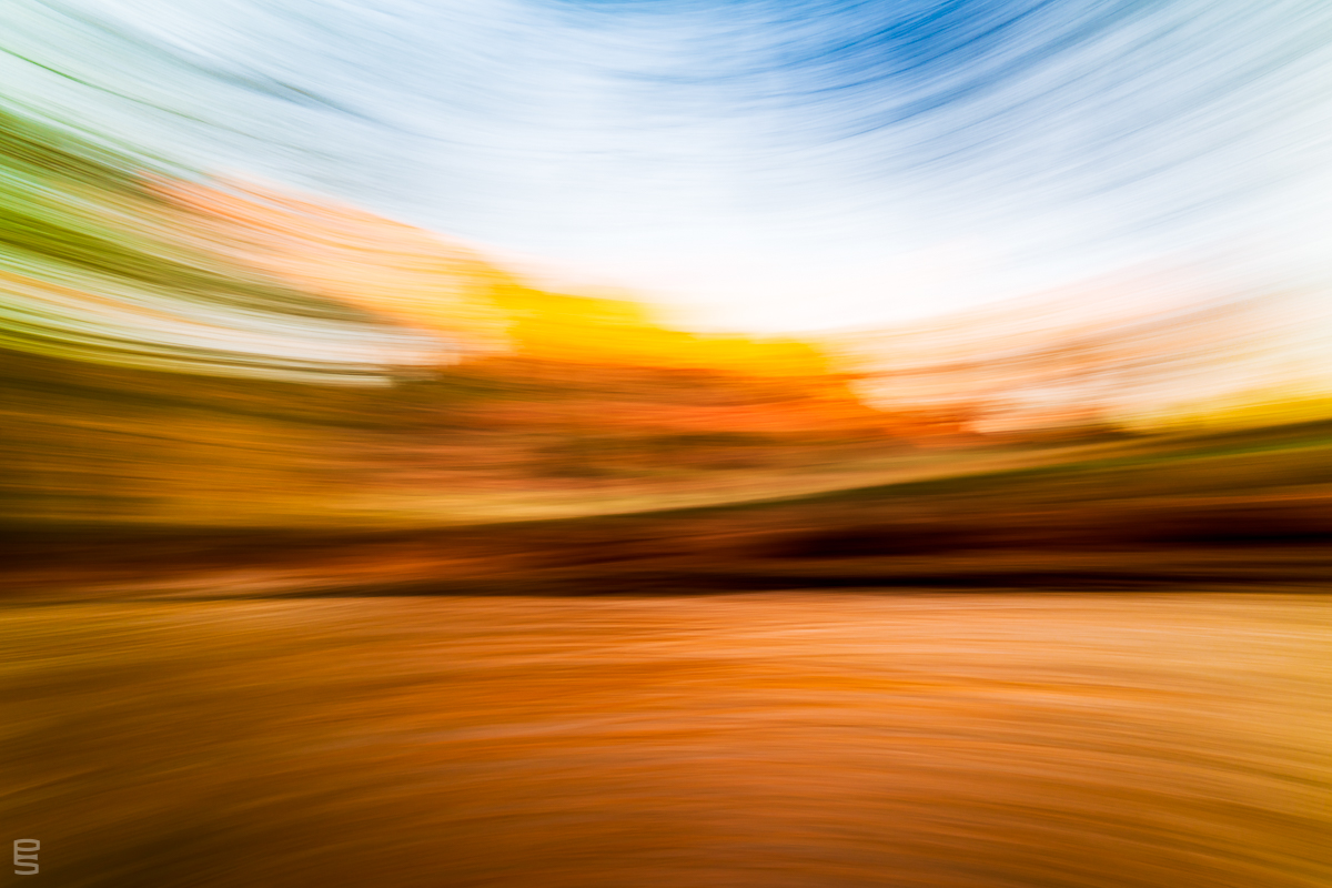 Zion Blur . Eric Seymour . April 2018 . A view of The Watchman, in Zion National Park, Utah. Captured from the bank of the Virgin River.
