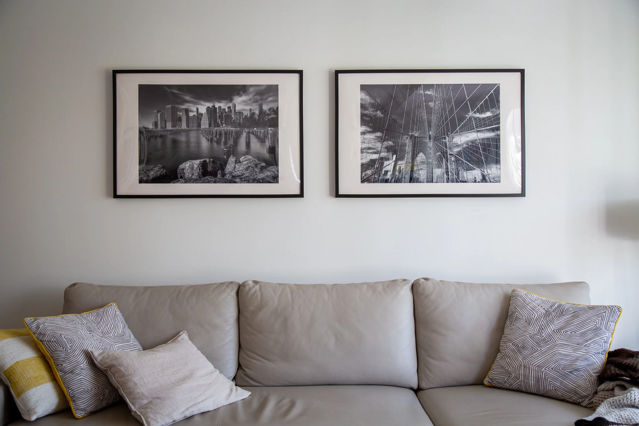 Tony FitzGerald’s work up on the walls at home.