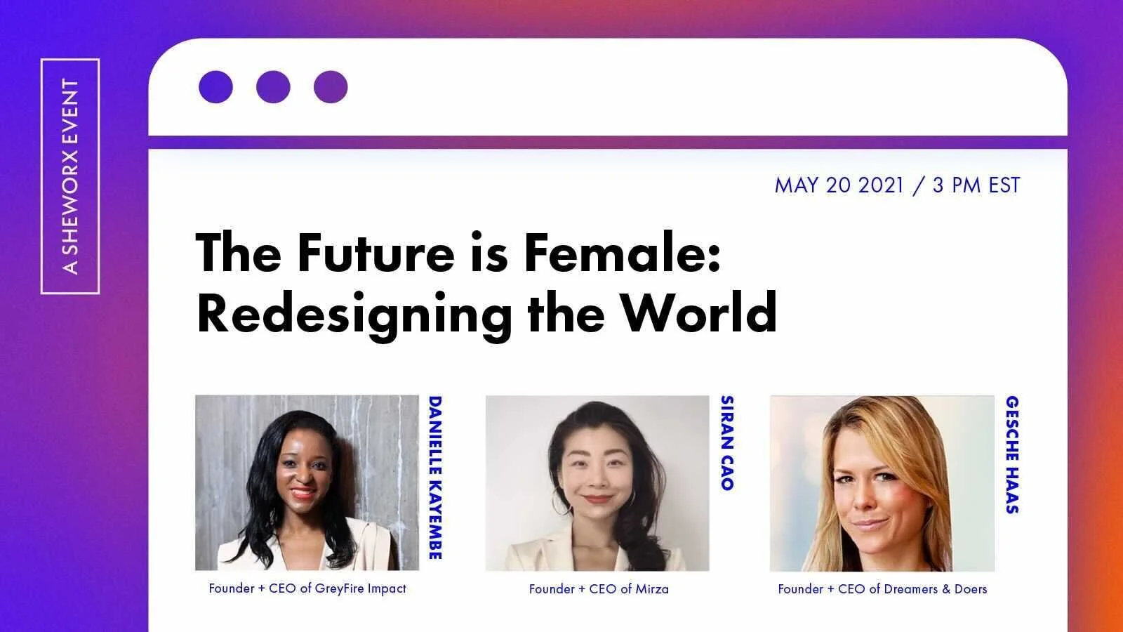 The Future is Female: Redesigning the World