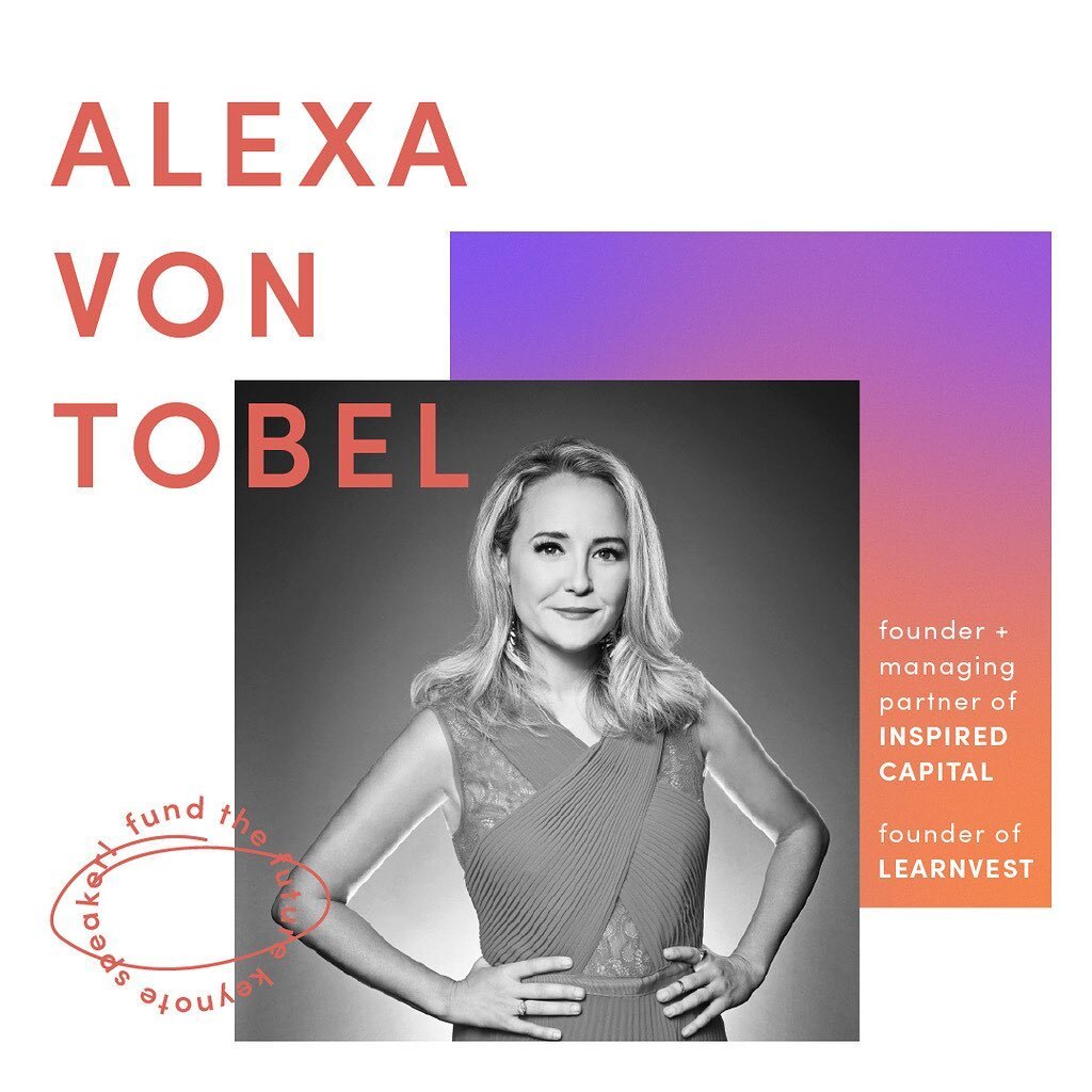 Alexa von Tobel, founder of LearnVest and Inspired Capital, will be joining us at Fund the Future as our headline speaker&nbsp;🎤⛰️

‼️&nbsp;With experience in both roles as a founder and an investor, Alexa is a pioneer in the fintech space and the c