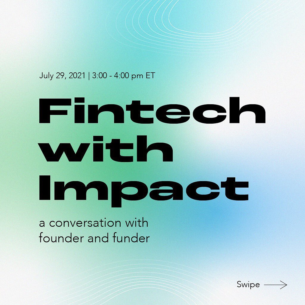 Environmental Social Governance (ESG) has taken the world by storm, including the world of fintech. On Thursday, July 29 @3pm ET hear from three incredible women who are using finance and entrepreneurship as an opportunity to better the world.

🔦 Er