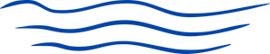 Abstract blue wavy lines on a black background