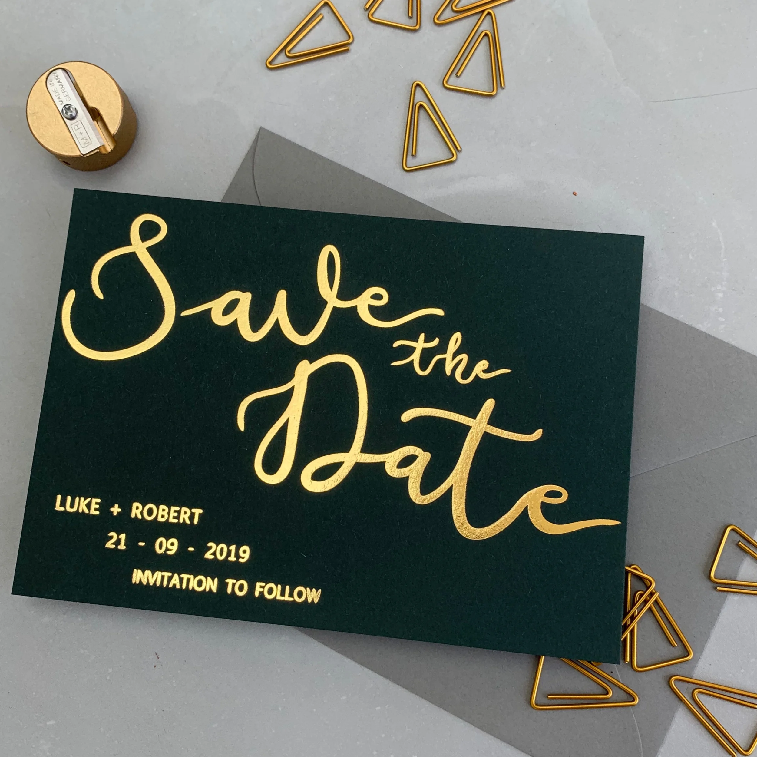 Gold on Racing Green