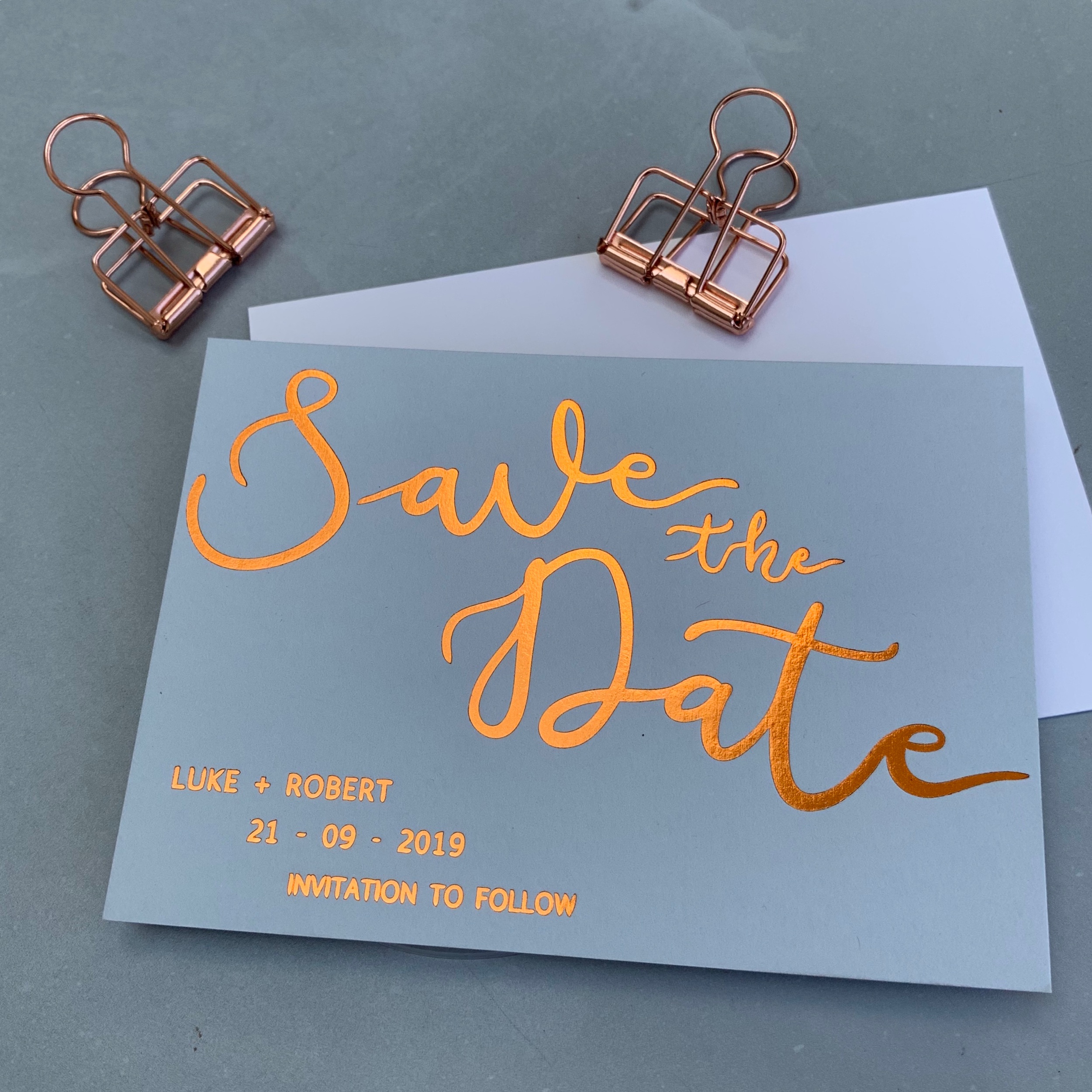 Copper on Cool Blue
