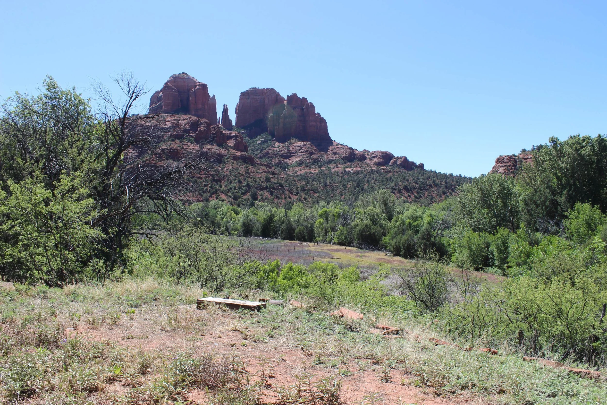 Cathedral Rock as seen from Crescent Moon Ranch