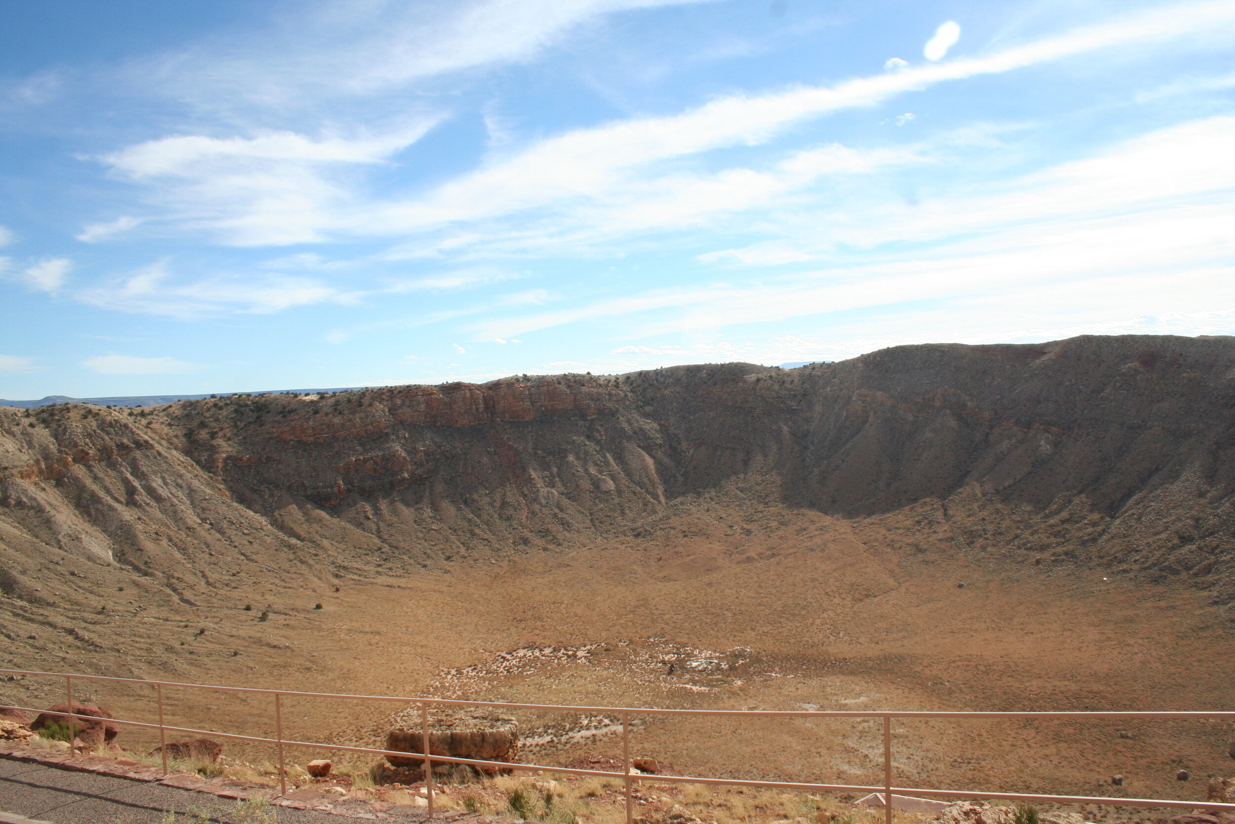   Looking into the wide Meteor Crater.  