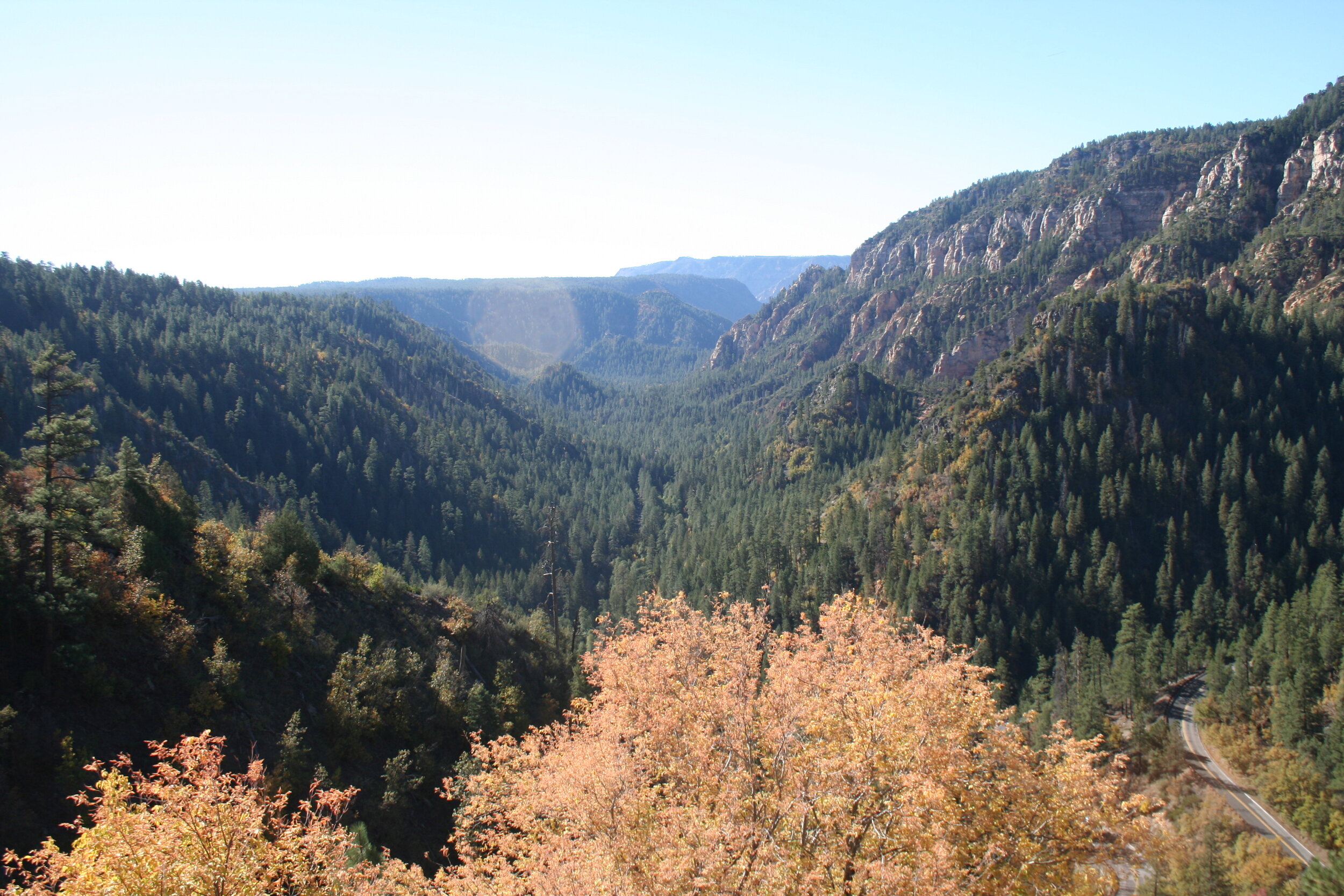   Oak Creek Canyon as seen on our way south.  