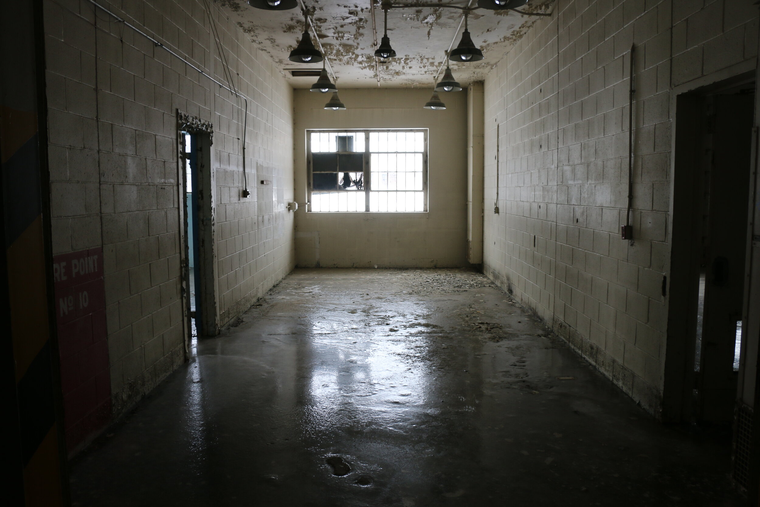   Inside an old maintenance facility near Loring.  