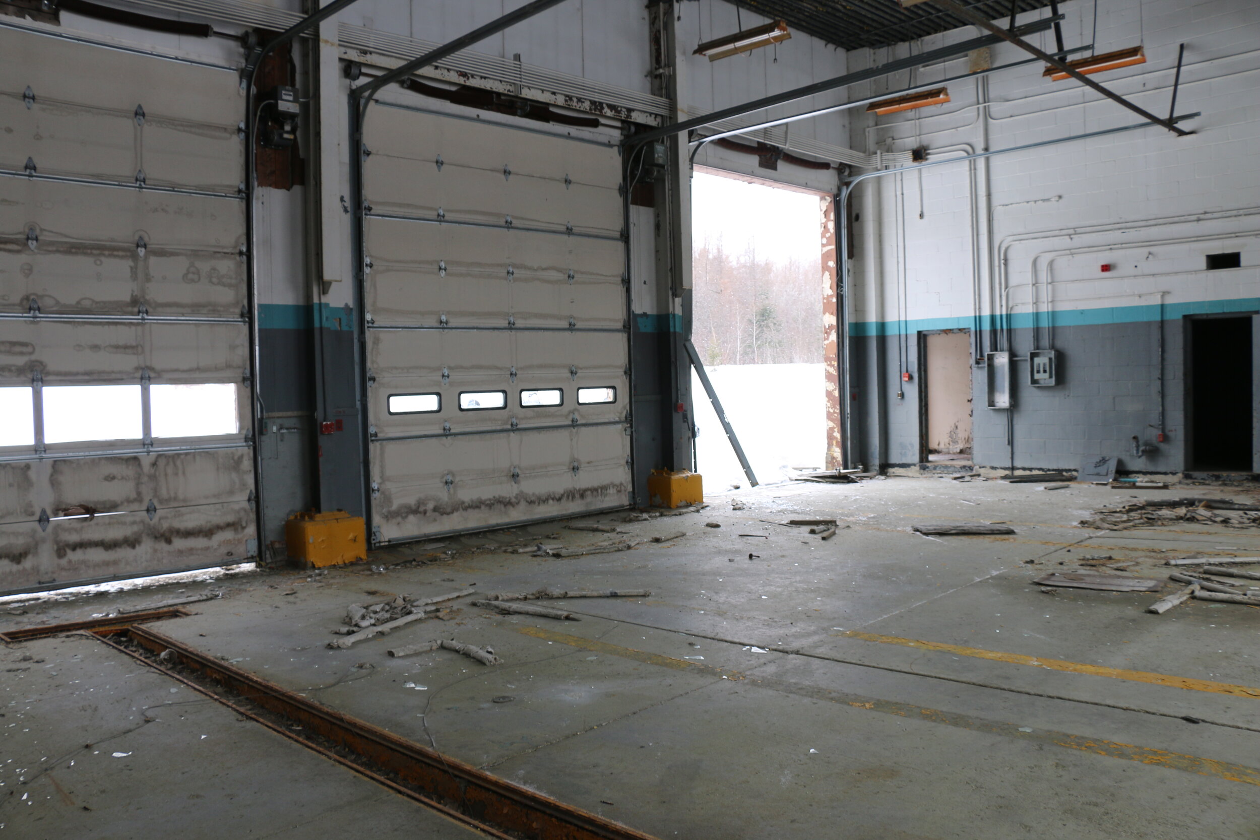   The garage inside the facility.   