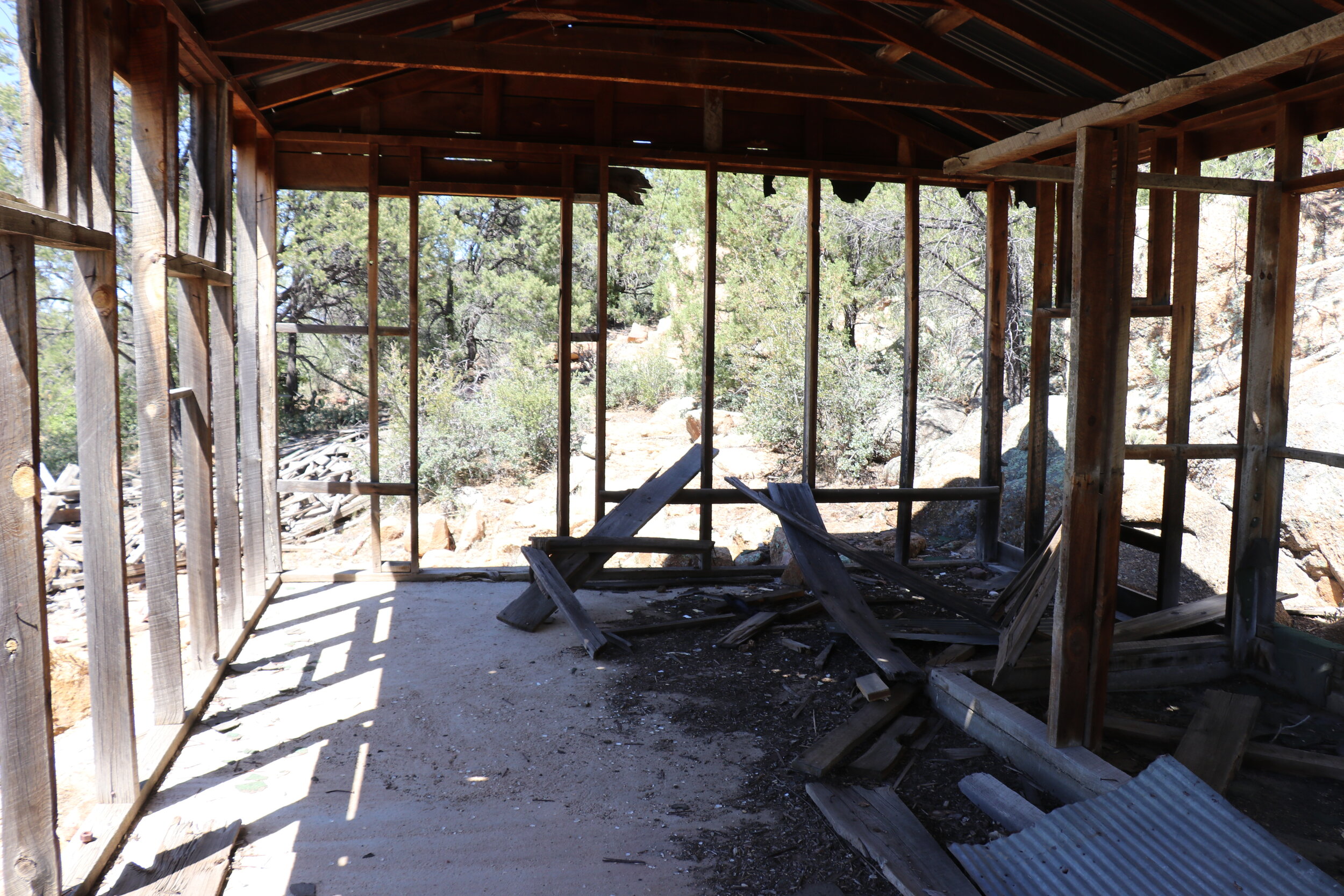 A small building remains near the headframe.