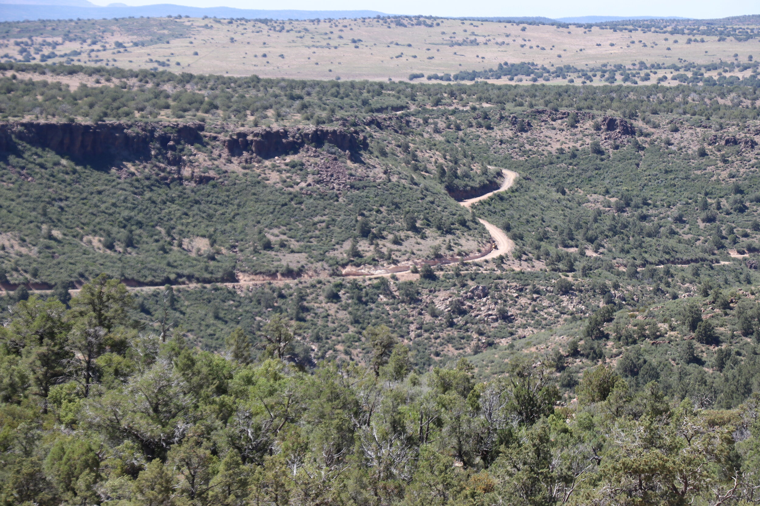 Looking back towards Behm Mesa, and the split to the Black Pearl.