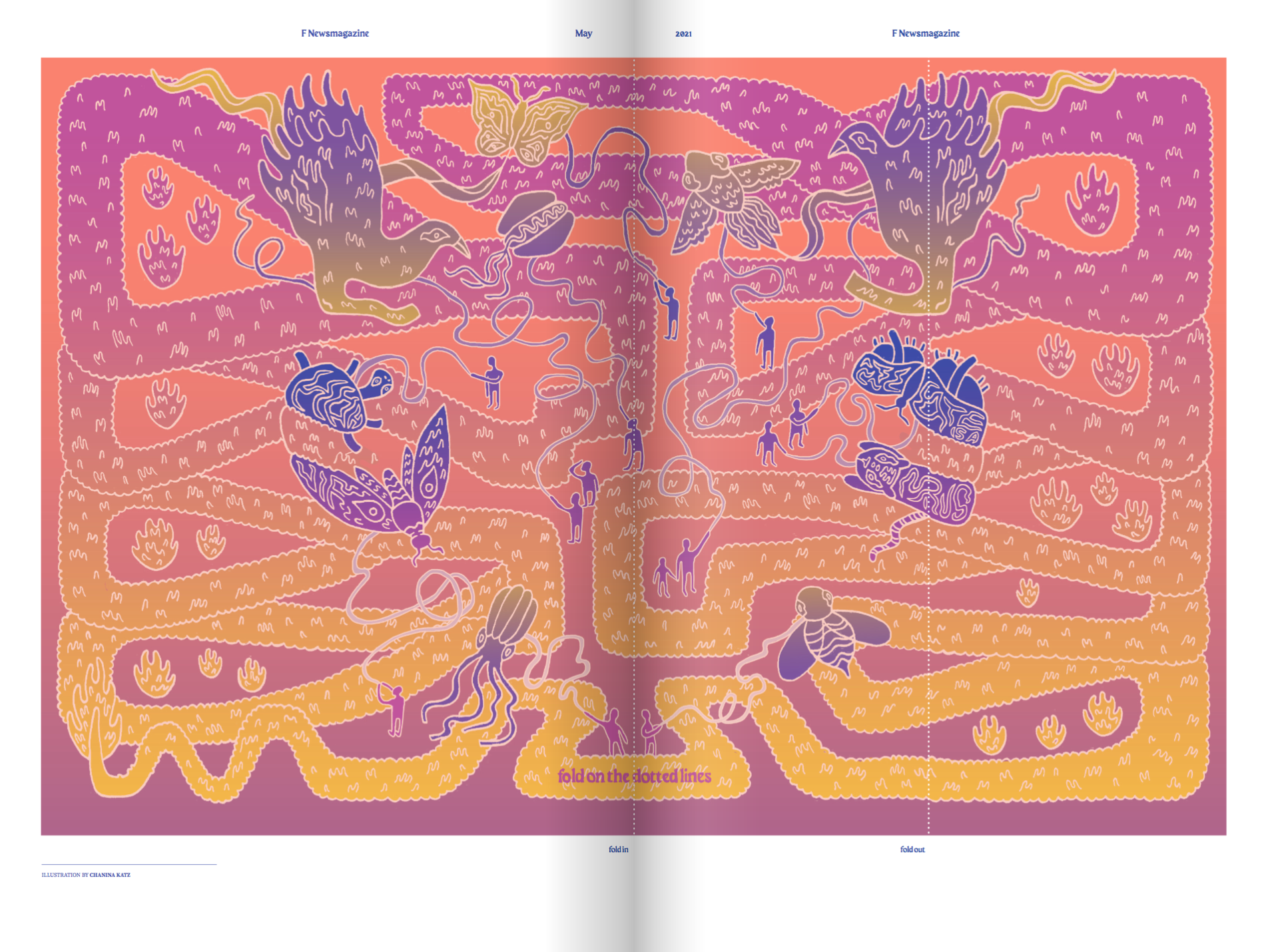 Editorial Center Spread Design (fnewsmagazine) (2021)