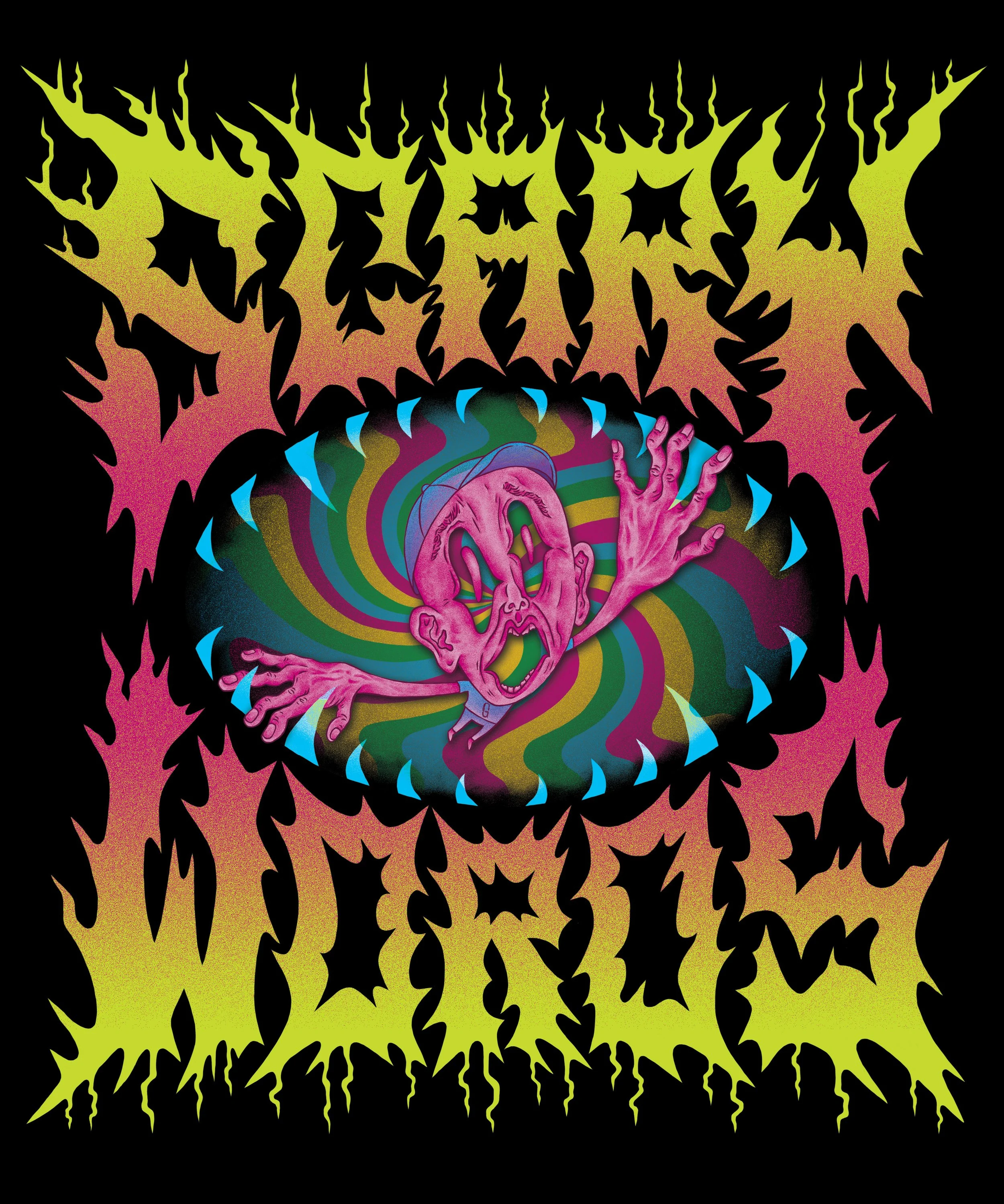 “SCARY WORDS” “METAL” Merch Design