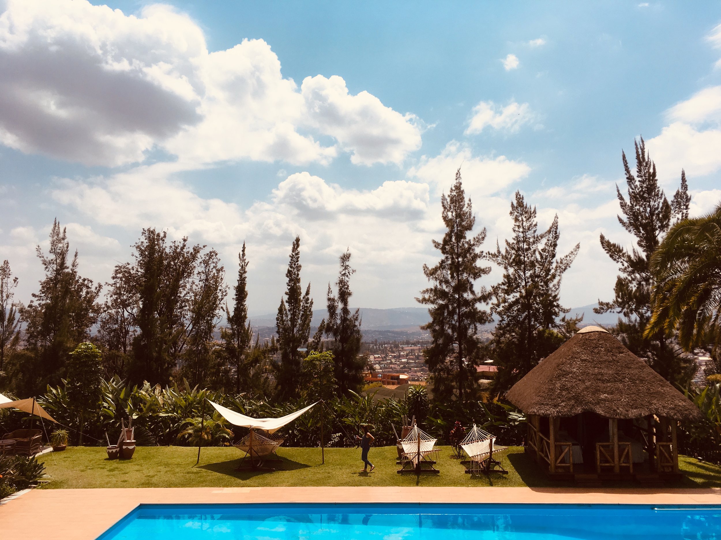 Milles Collines Hotel poolside Kigali