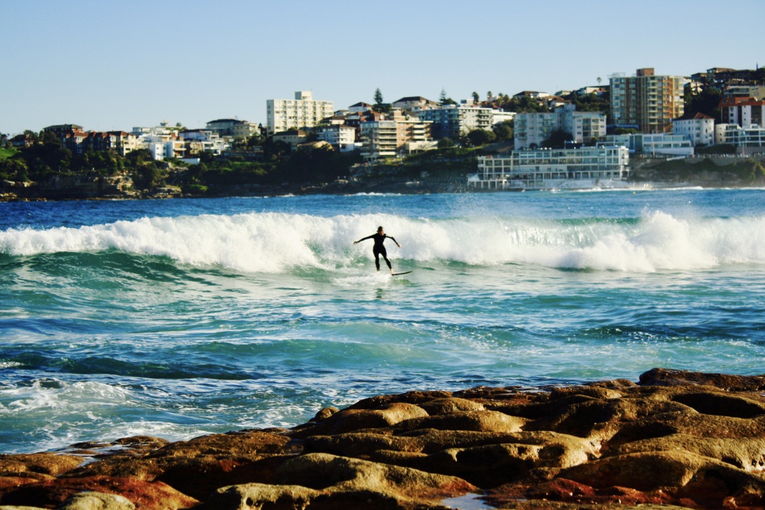 Bondi Beach lone surfer