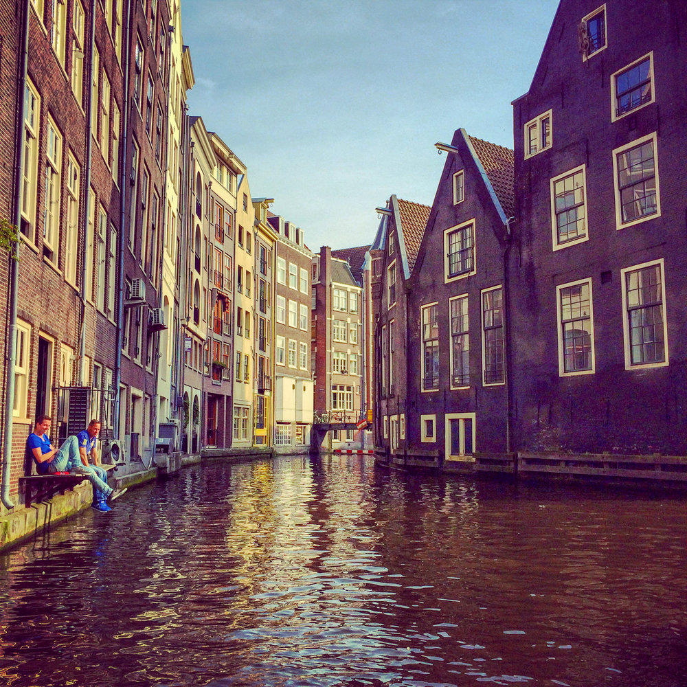 Amsterdam canals and houses