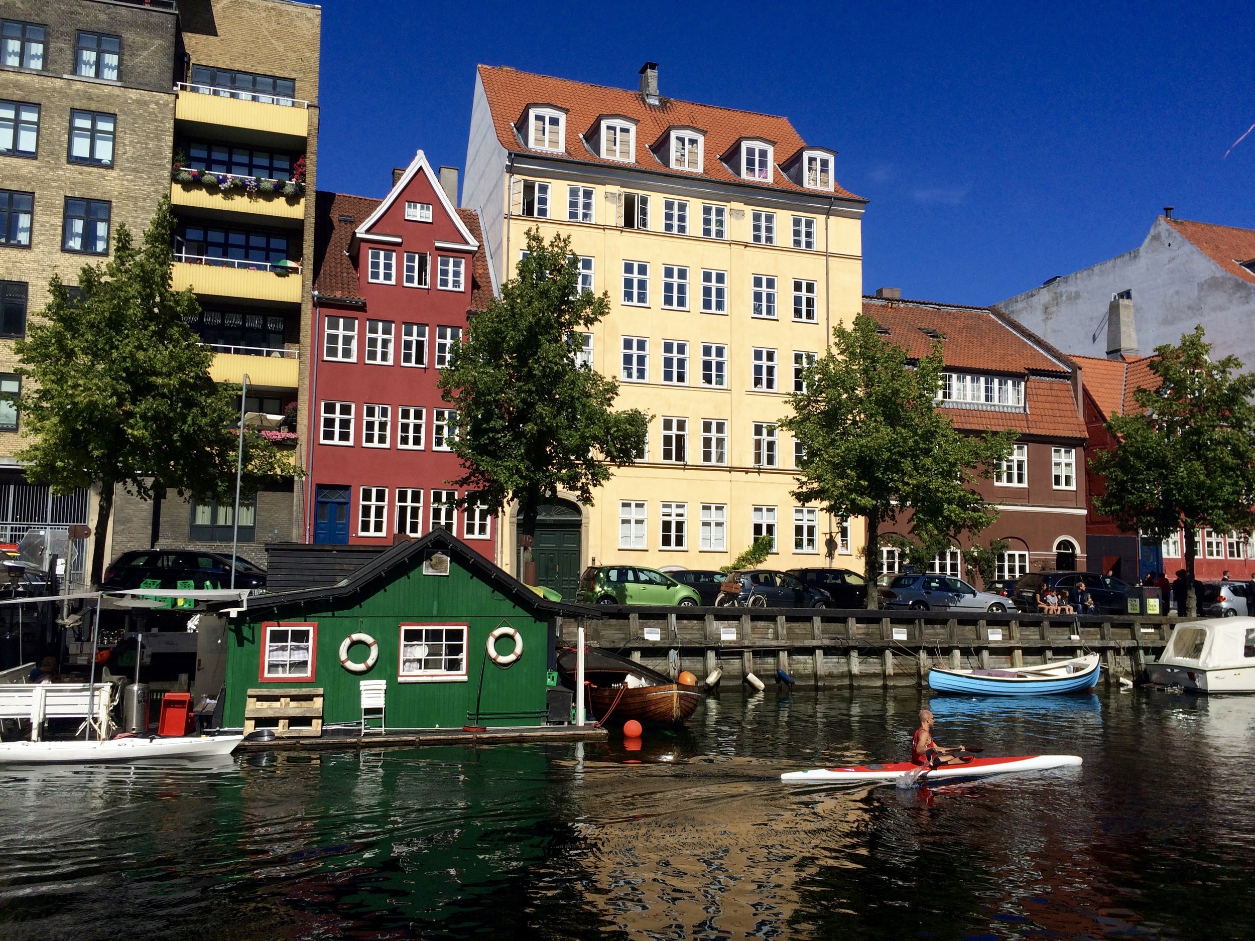 kayaker in Copenhagen harbor