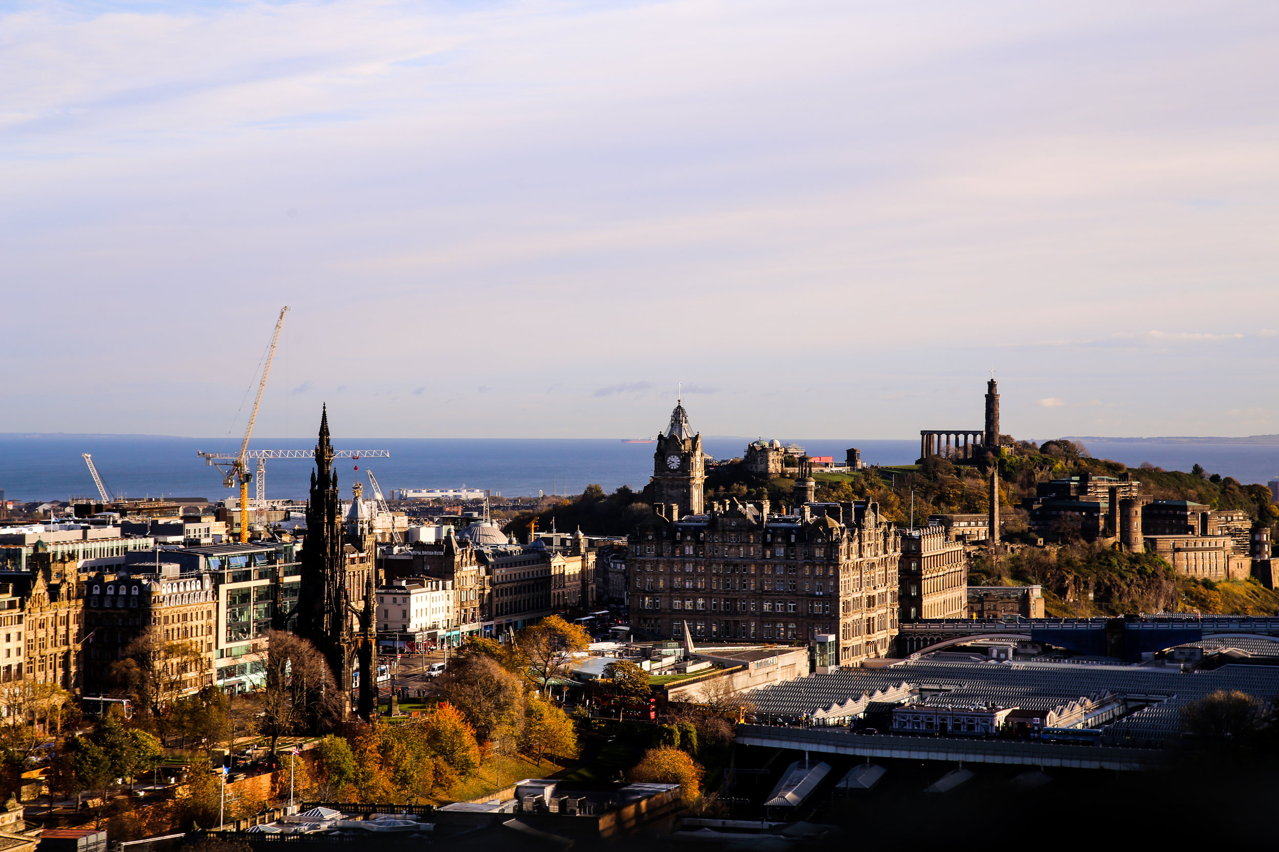 View of Edinburgh overlooking coast