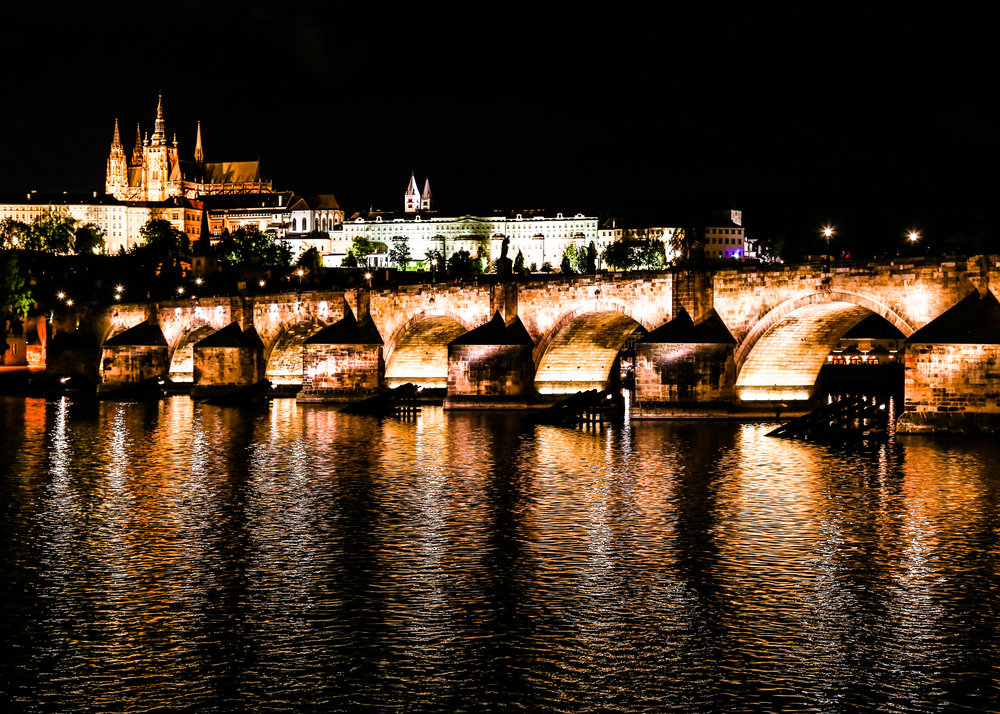 Charles Bridge Prague at night
