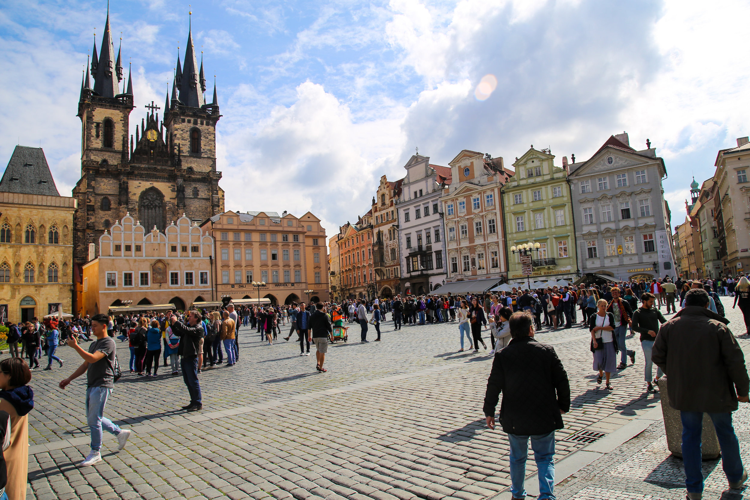 Old Town Square Prague with tourists