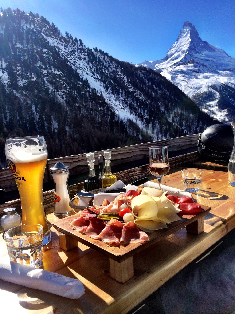 Alpine lunch overlooking Matterhorn