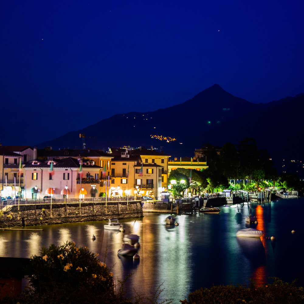 Lake Como at night Menaggio