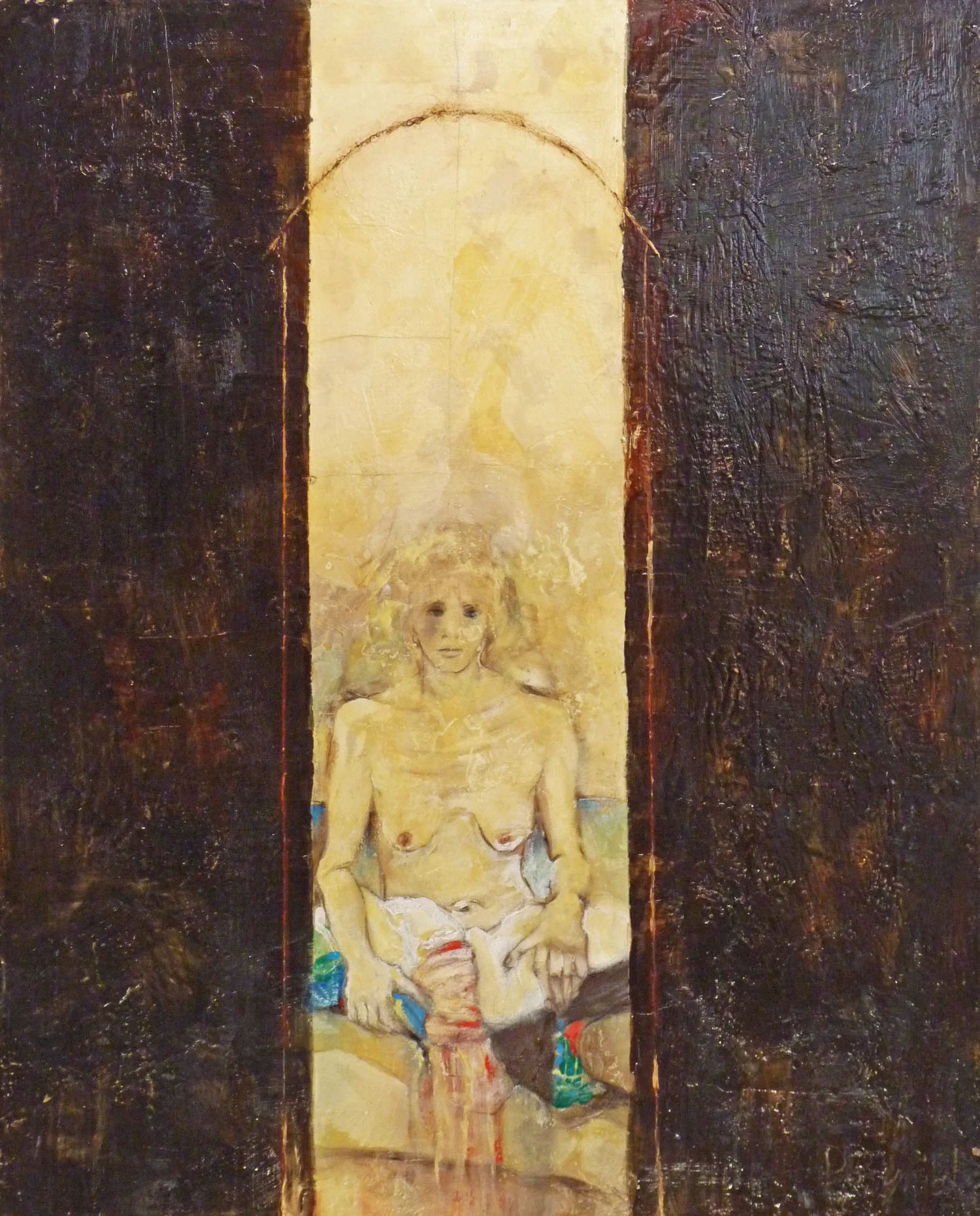 “The Keeper”, 60”x 48”, oil and encaustic on canvas, 2004