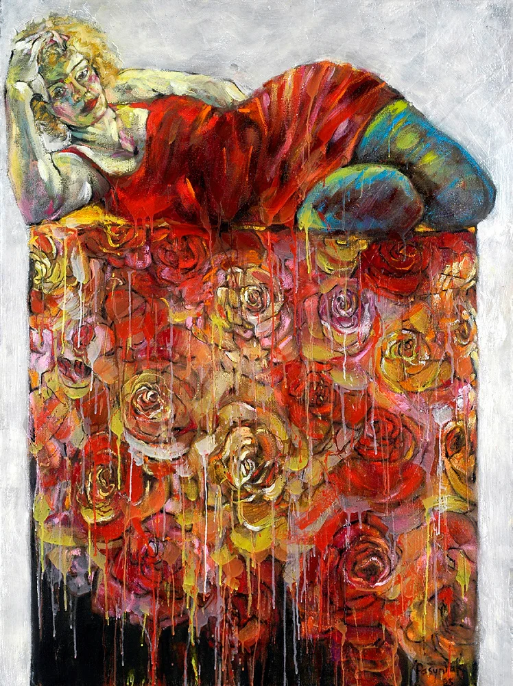 “Therefore I am I”, 48”x 36”, oil and encaustic on linen, 2005
