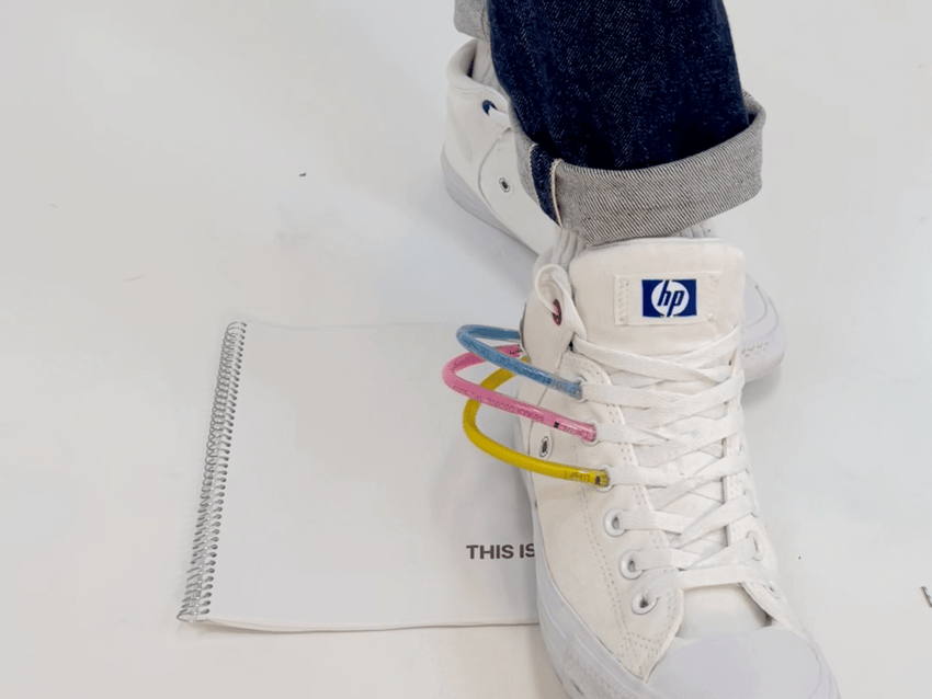 Footprints are part shoe part inkjet printer