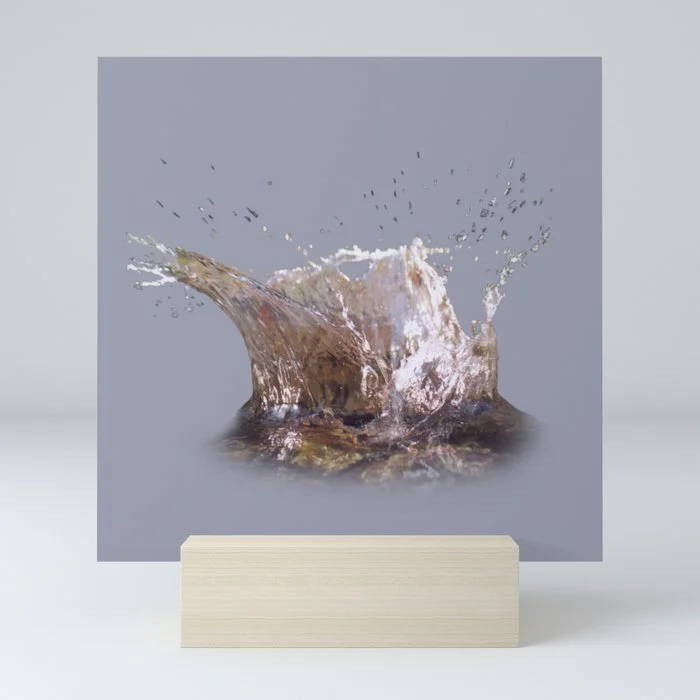 4 x 4" mini print on paper, with or without stand, from $6-15