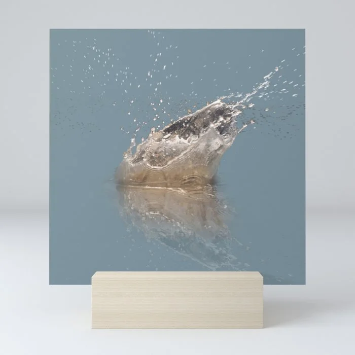 4 x 4" mini print on paper, with or without stand, from $6-15