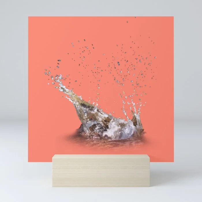 4 x 4" mini print on paper, with or without stand, from $6-15