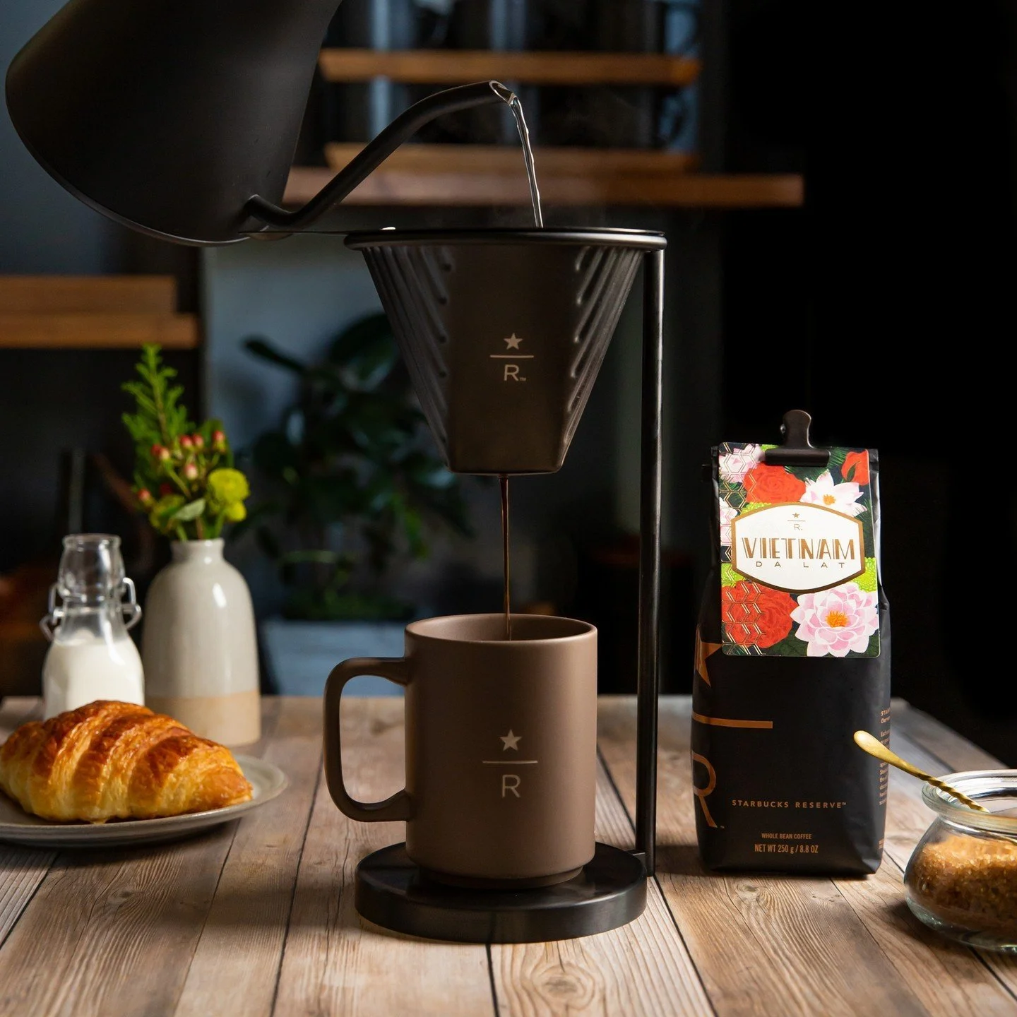 Three different coffee pours for Starbucks Reserve. Which mood is your favorite? ⁠
⁠
Coffee is a ritual for people all around the world&mdash;a moment of peace and quiet before a busy day. For these images we wanted to capture that feeling of waking 