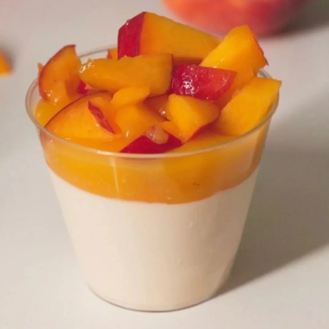 Peach Mango Panna Cotta for a Crowd