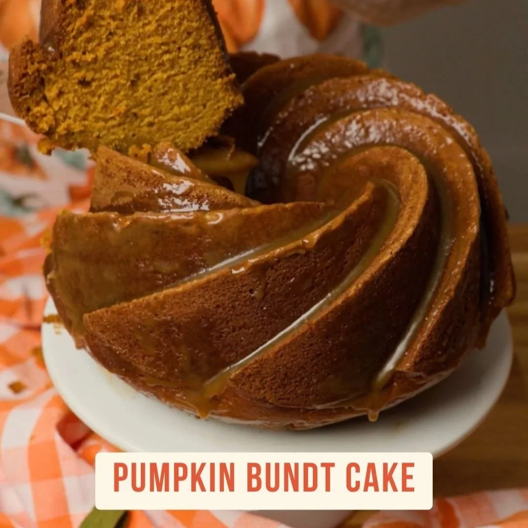 Pumpkin Bundt Cake with Ginger Caramel Sauce