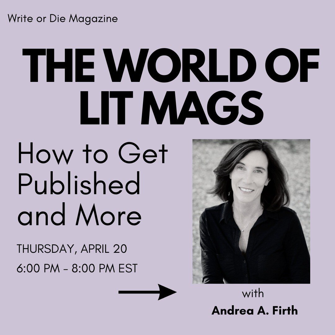 Join us on Thursday, April 20th, for a fabulous workshop with @andreaafwriter! 

LINK IN THE BIO TO REGISTER 

Andrea A. Firth is a writer, editor, and educator based in the San Francisco Bay Area. She has been a freelance writer for over thirty year